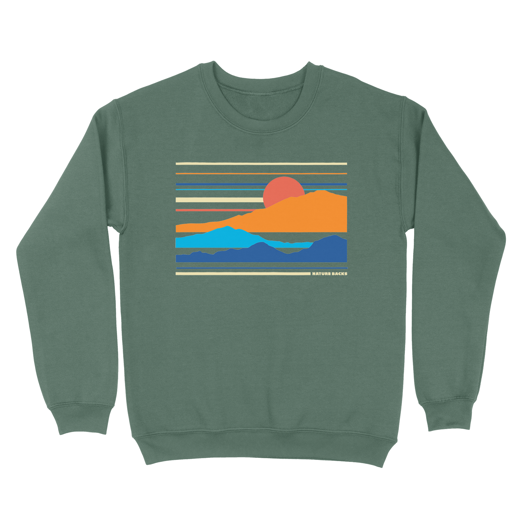Nature Backs Comfort Wash Daydream Valley Crewneck | Nature-Inspired Design on Ultra-Soft Fabric