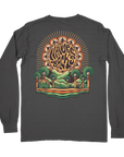 Nature Backs Comfort Colors Vibrance Charcoal Long Sleeve T-Shirt | Nature-Inspired Design on Ultra-Soft Fabric