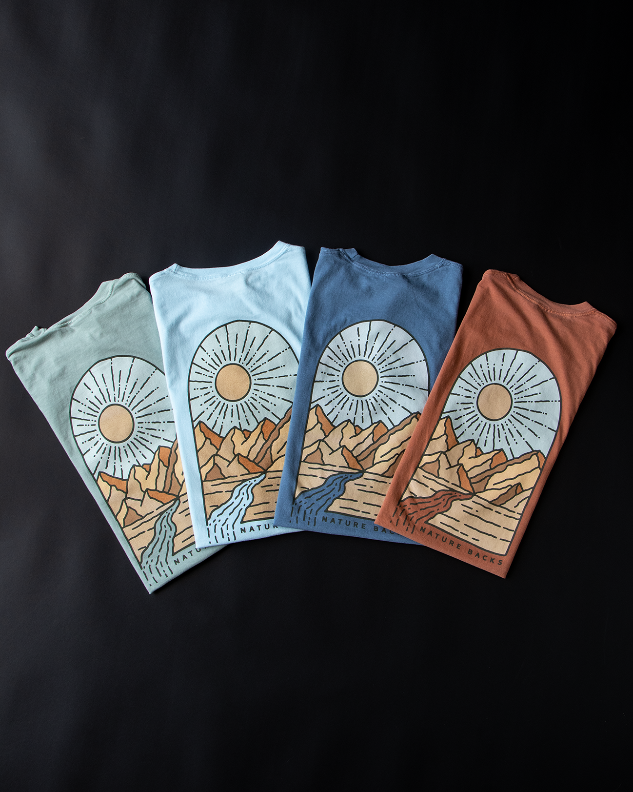 Nature Backs Comfort Colors Haven Bay Short Sleeve T-Shirt | Nature-Inspired Design on Ultra-Soft Fabric Flat Lay 
