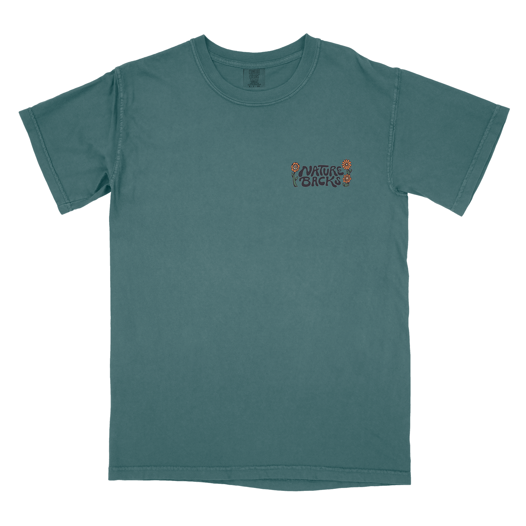 Nature Backs Comfort Colors Mystic Spruce Short Sleeve T-Shirt | Nature-Inspired Design on Ultra-Soft Fabric