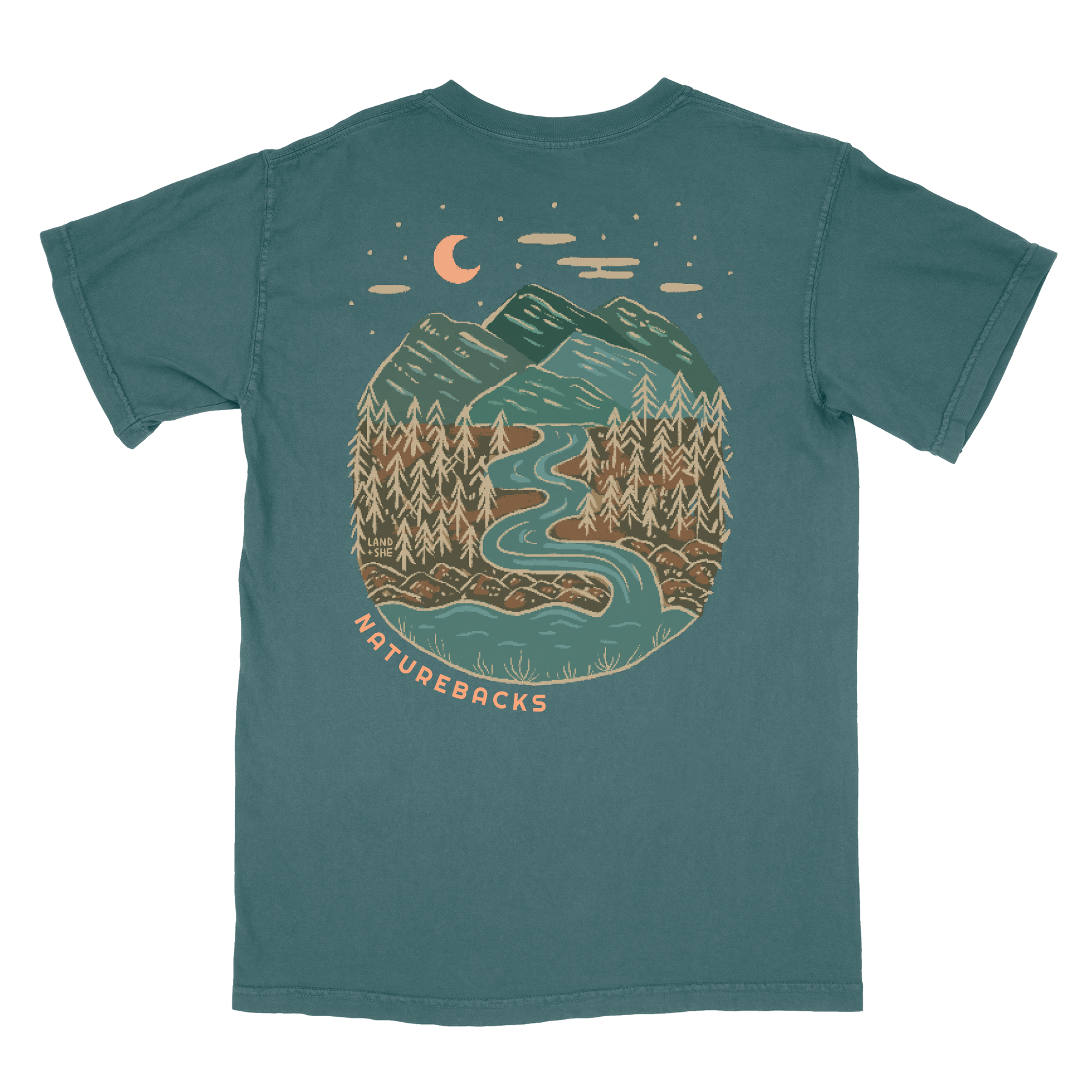 Nature Backs Comfort Colors Evergeen Spruce Short Sleeve T-Shirt | Nature-Inspired Design on Ultra-Soft Fabric