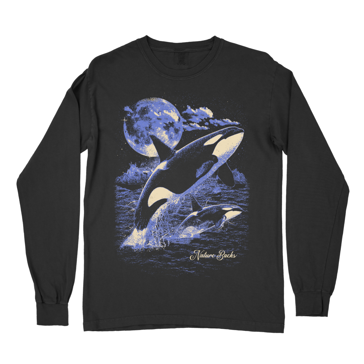 Orca Front Print Long Sleeve – Nature Backs