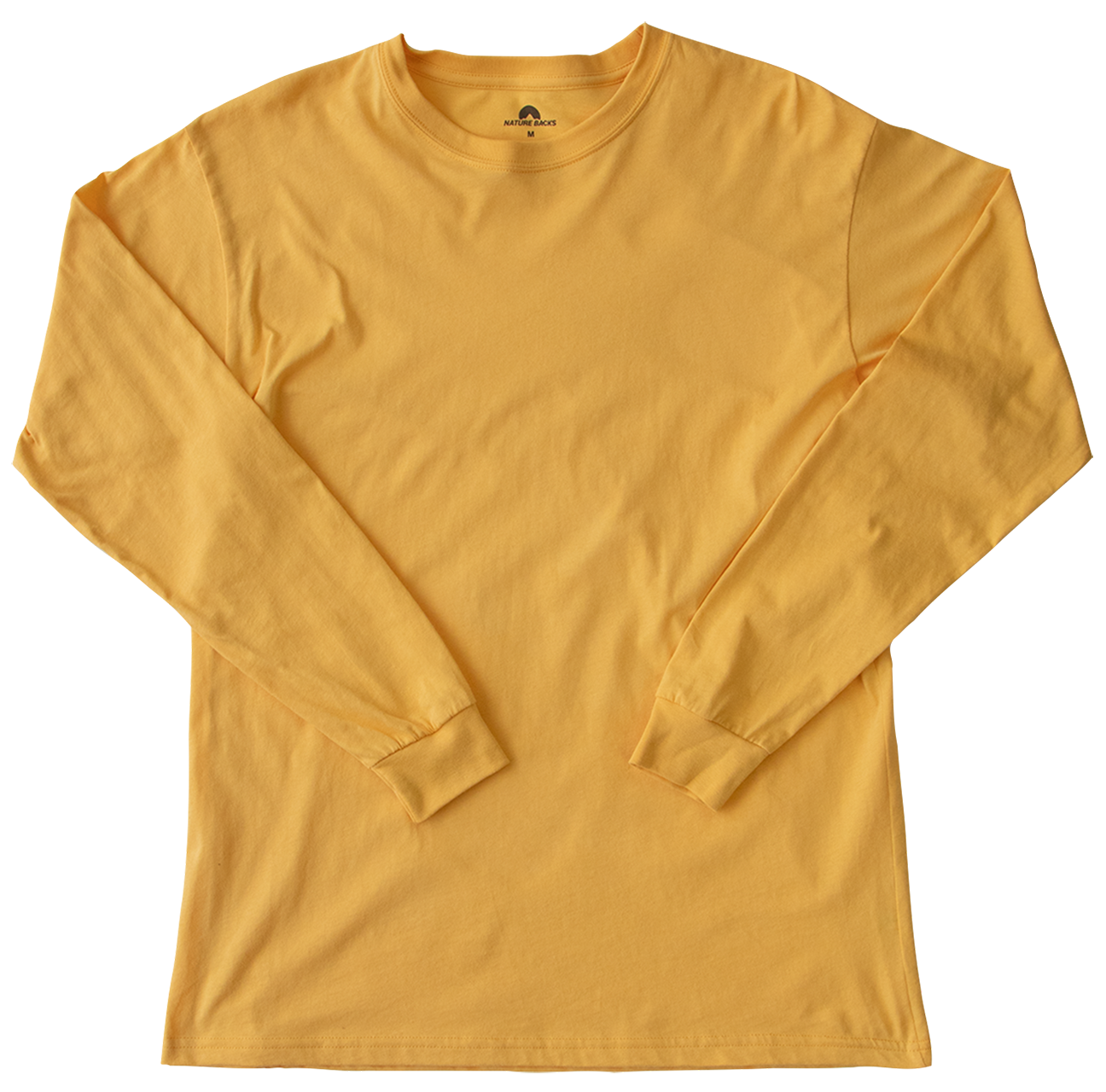 Nature Backs Long Sleeve 100% Organic Cotton T-Shirt | Minimalist Sunrise Long Sleeve made with Eco-Friendly Fibers Sustainably made in the USA 