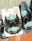 Nature Backs Comfort Colors Mystic Natural Short Sleeve T-Shirt | Nature-Inspired Design on Ultra-Soft Fabric Flat lay