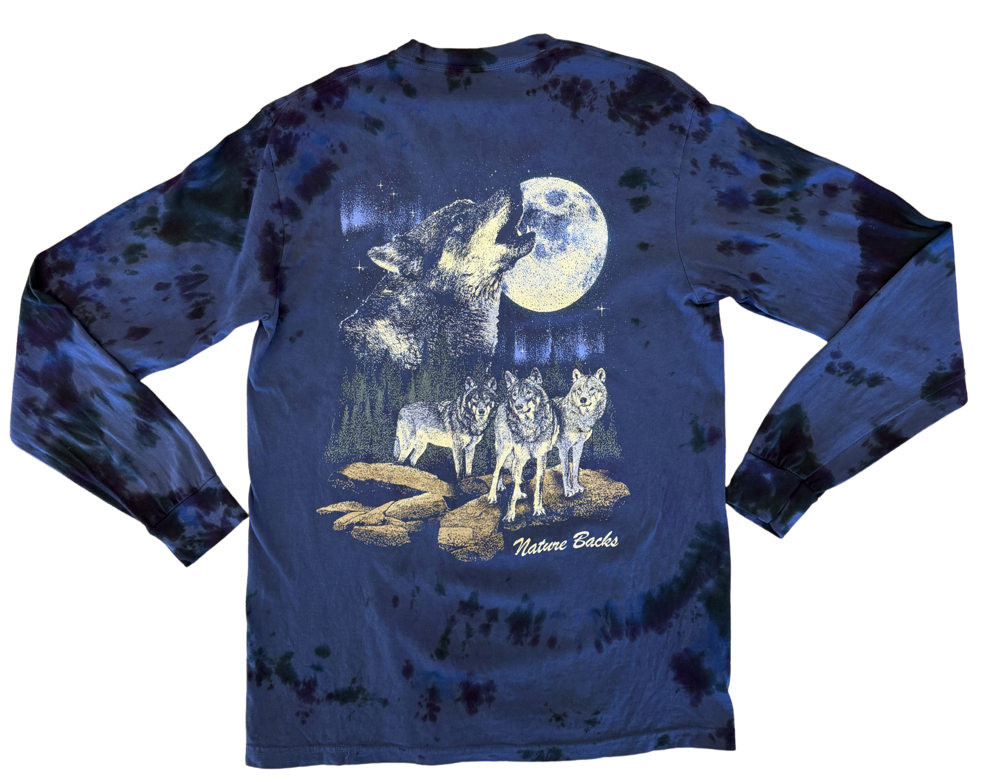 Wolf Moon Scrunch Tie Dye - Long Sleeve  (Medium)