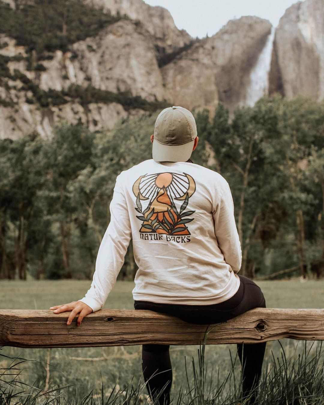 Person wearing Mirage Long Sleeve In Yosemite National Park