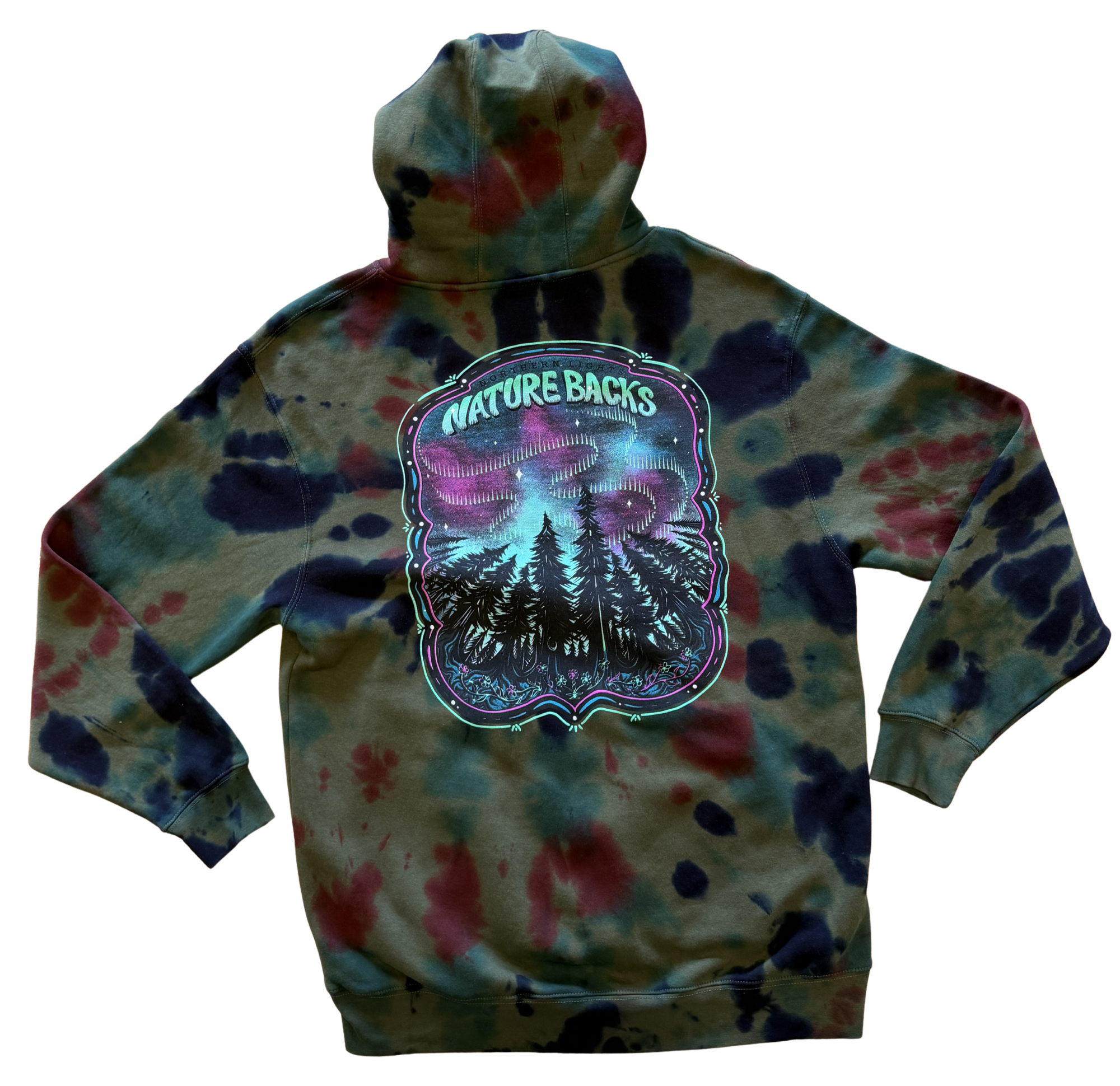 Northern Lights Hoodie Spiral Tie Dye (XL)