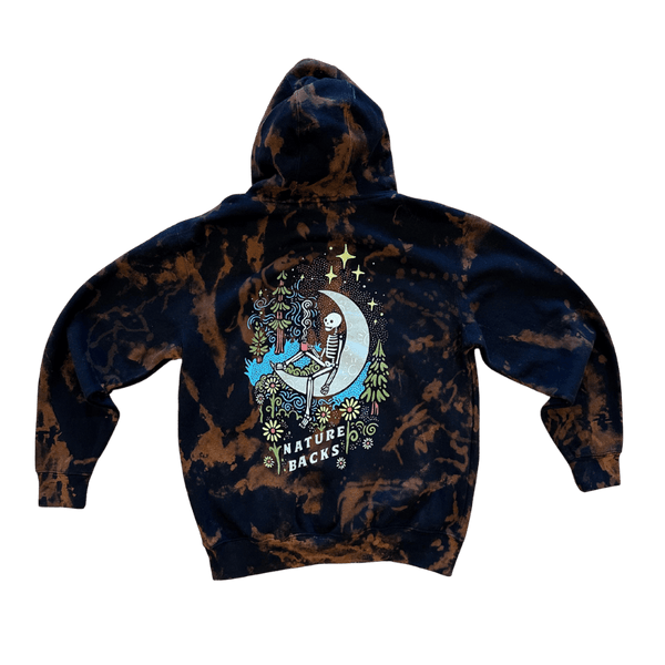 Night Dweller Sun Faded Bleach Dye Hoodie (Medium) – Nature Backs