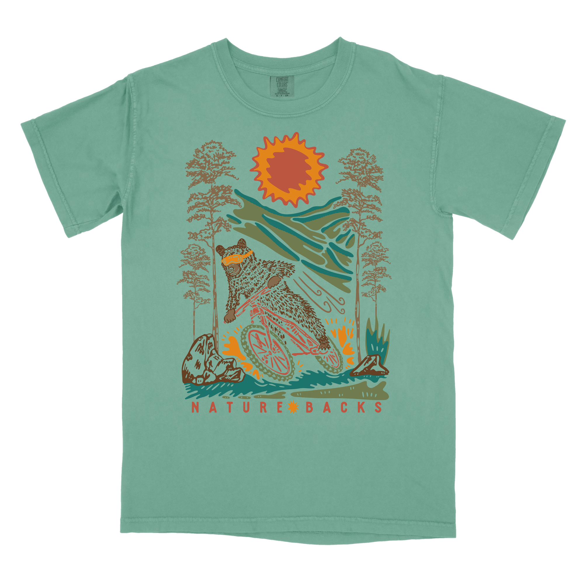 Bear Tracks Jade front print