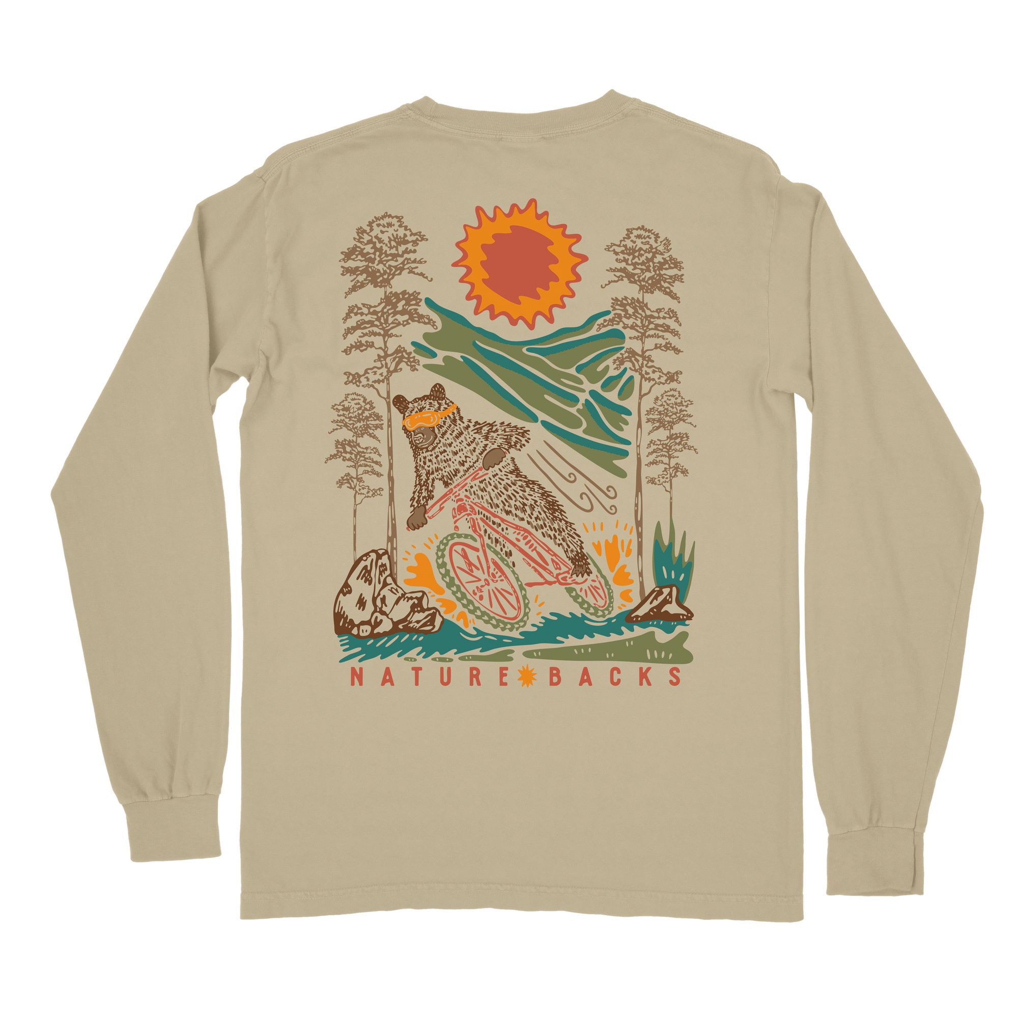 Bear Tracks Khaki long sleeve back