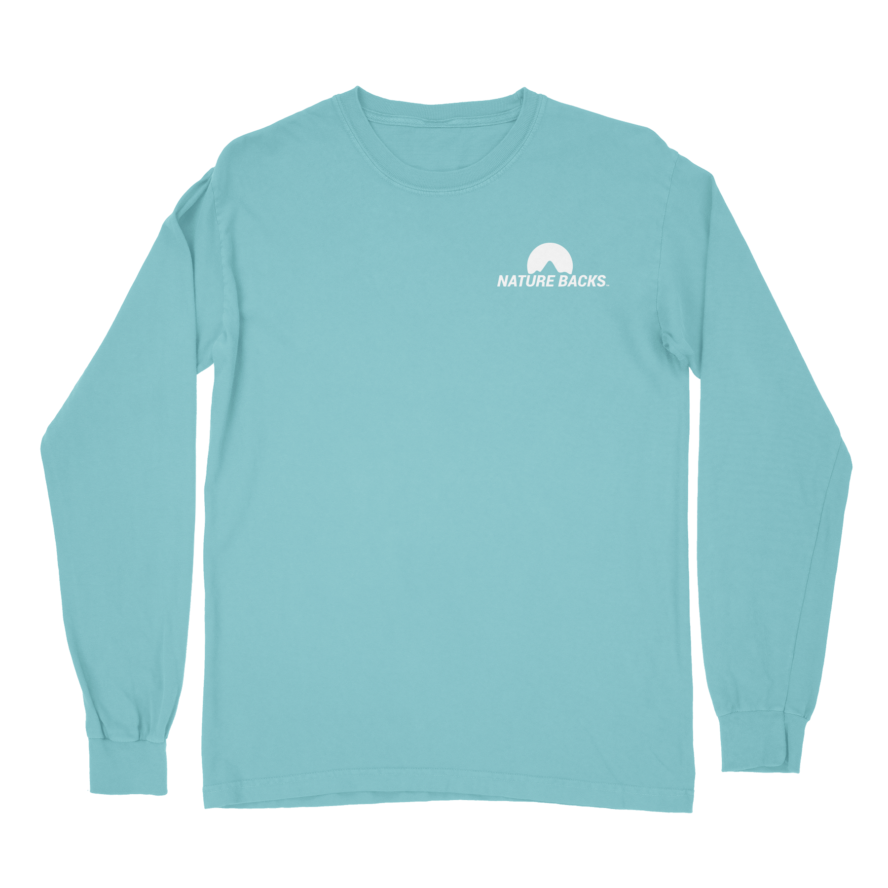 Nature Backs Comfort Colors Camping Chalky Mint Long Sleeve T-Shirt | Nature-Inspired Design on Ultra-Soft Fabric