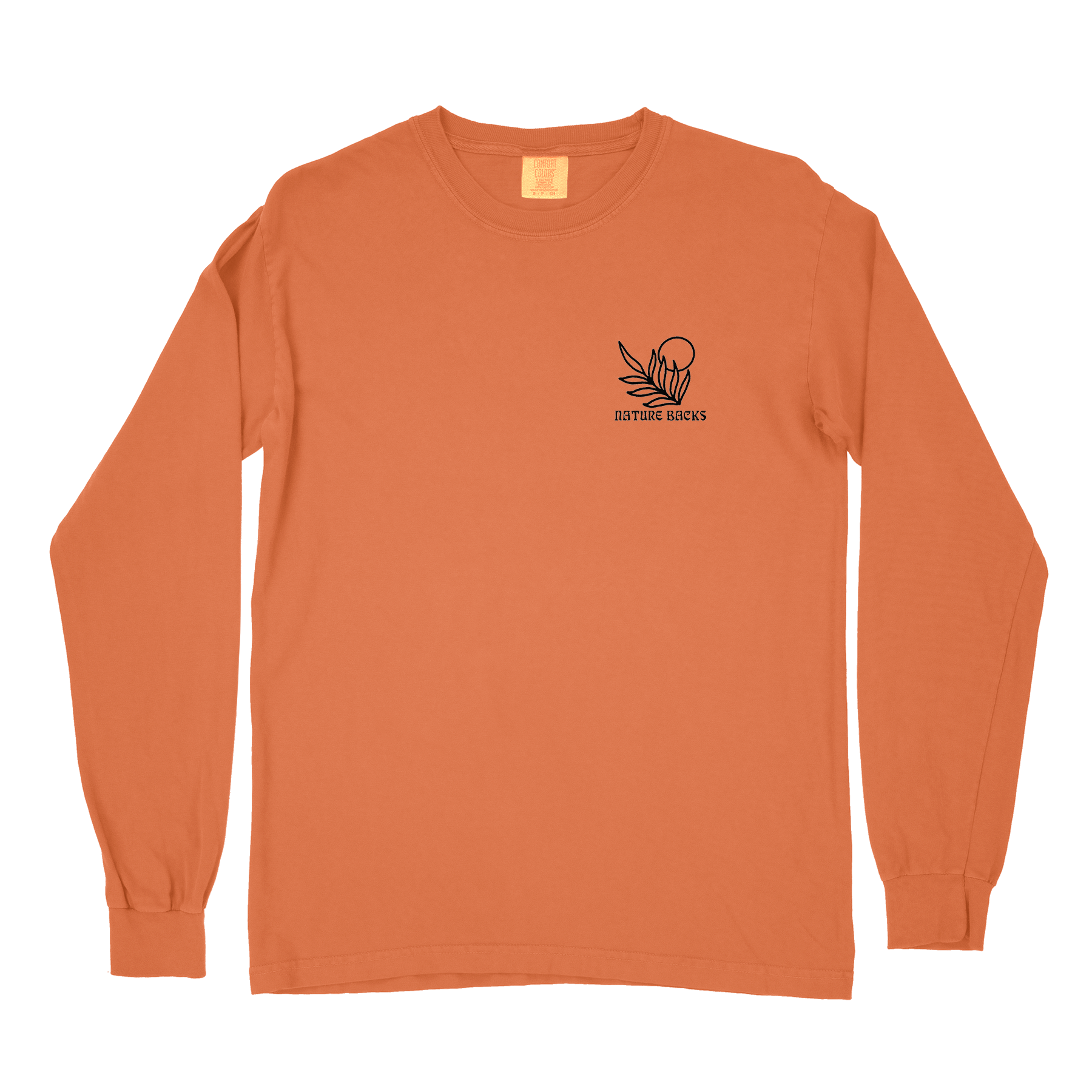 Nature Backs Comfort Colors Giza Yam Long Sleeve T-Shirt | Nature-Inspired Design on Ultra-Soft Fabric