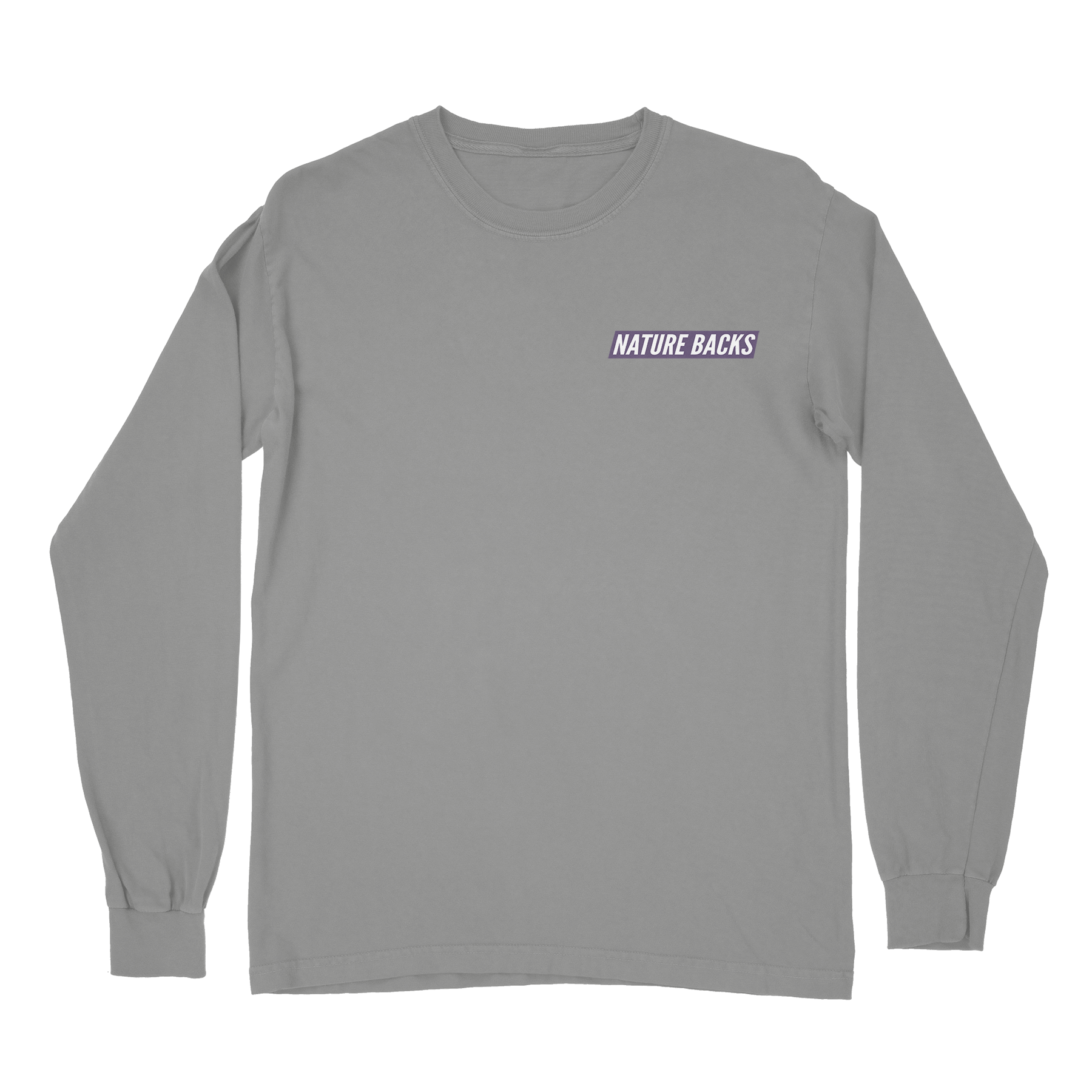 Nature Backs Comfort Colors Moon Gray Long Sleeve T-Shirt | Nature-Inspired Design on Ultra-Soft Fabric