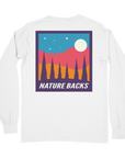 Nature Backs Comfort Colors Moon White Long Sleeve T-Shirt | Nature-Inspired Design on Ultra-Soft Fabric