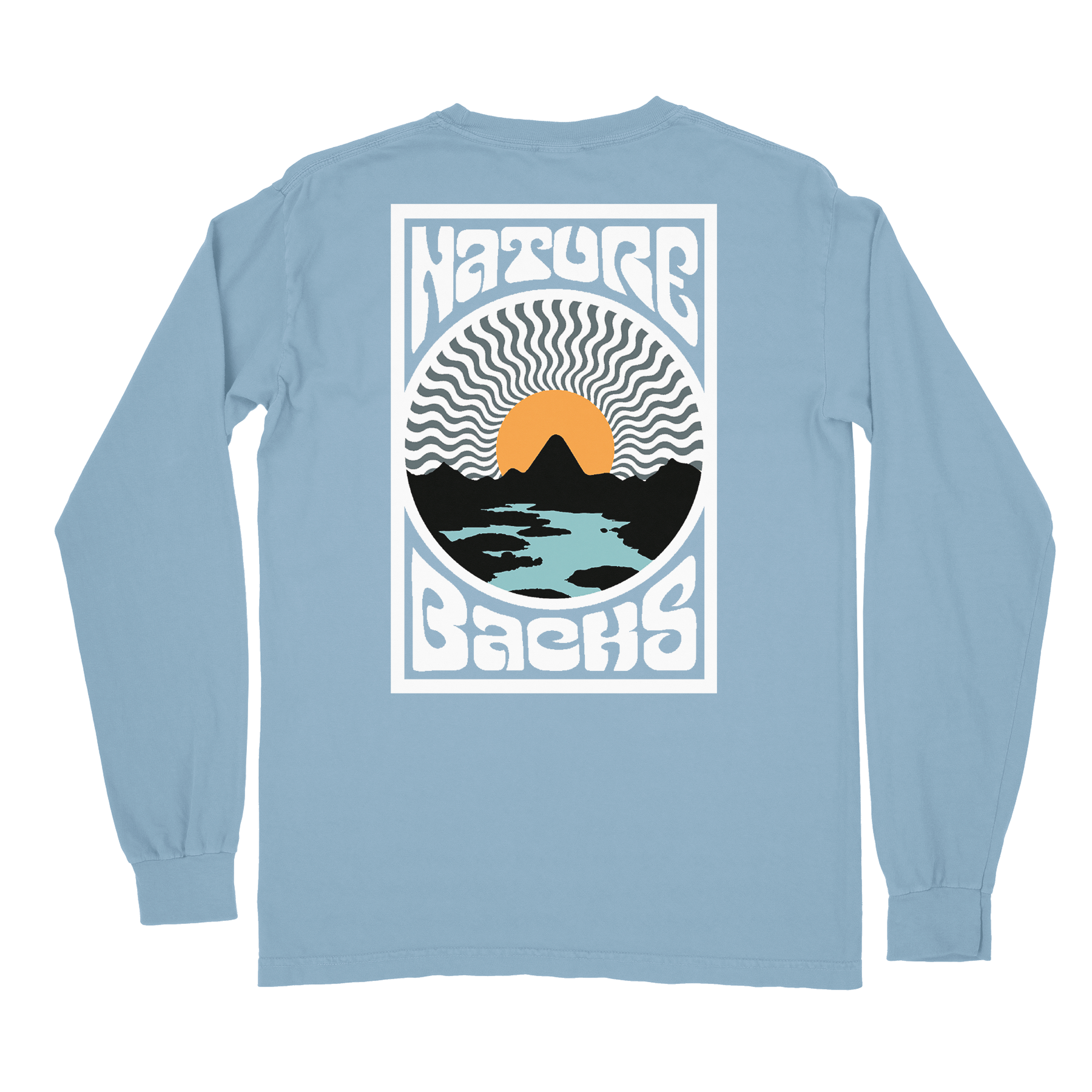 Nature Backs Comfort Colors Sublime Breeze Long Sleeve T-Shirt | Nature-Inspired Design on Ultra-Soft Fabric