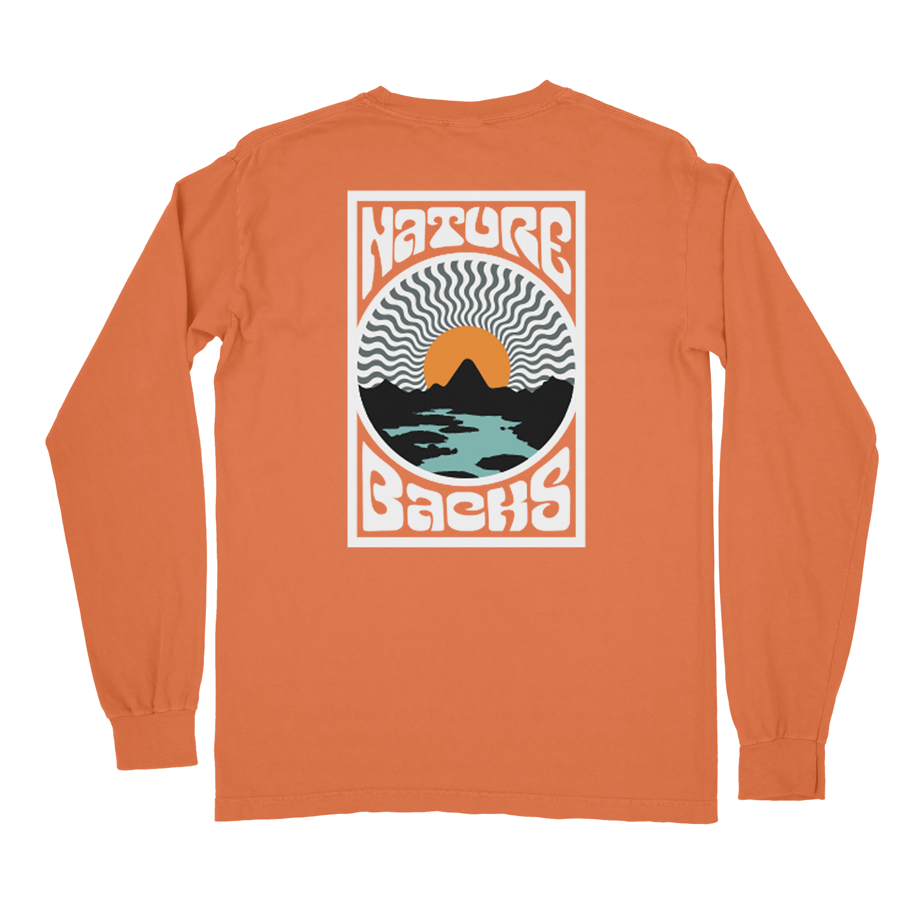 Nature Backs Comfort Colors Sublime Sol Long Sleeve T-Shirt | Nature-Inspired Design on Ultra-Soft Fabric