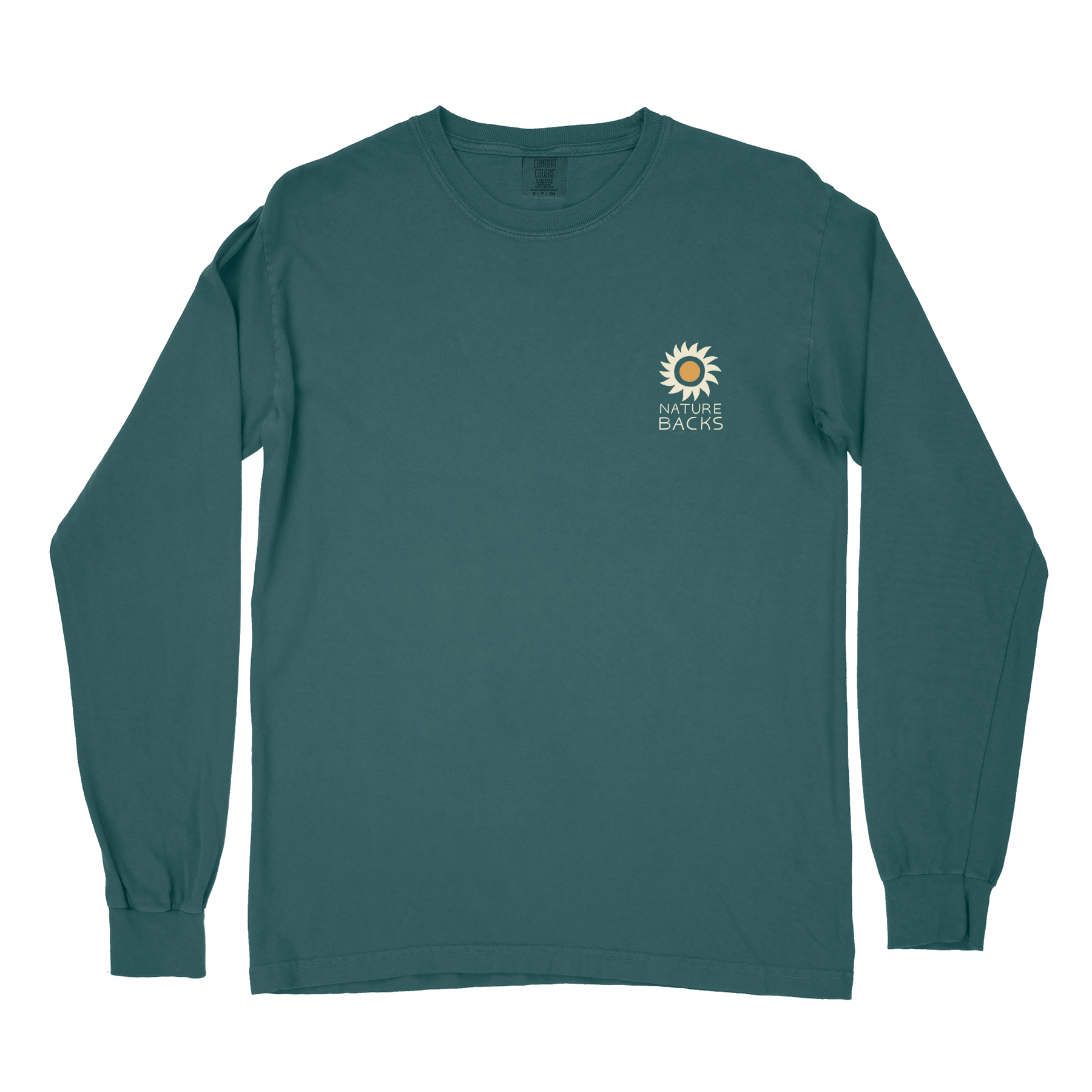 Nature Backs Comfort Colors The Flow Spruce Long Sleeve T-Shirt | Nature-Inspired Design on Ultra-Soft Fabric