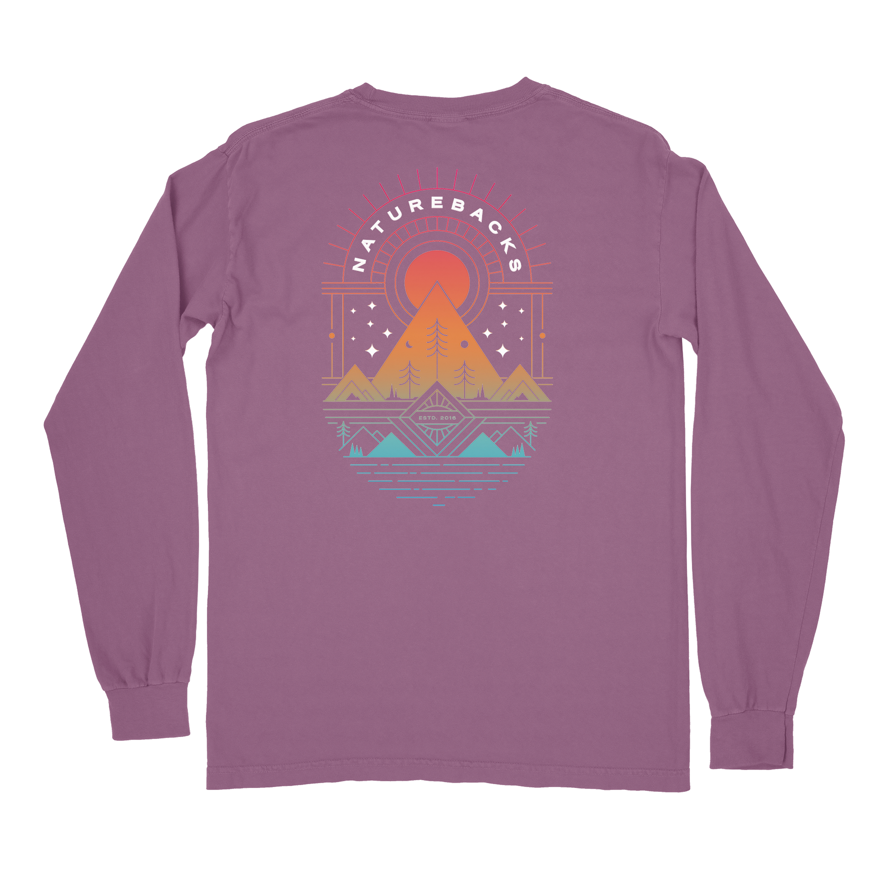 Nature Backs Comfort Colors Prism Cosmos Long Sleeve T-Shirt | Nature-Inspired Design on Ultra-Soft Fabric