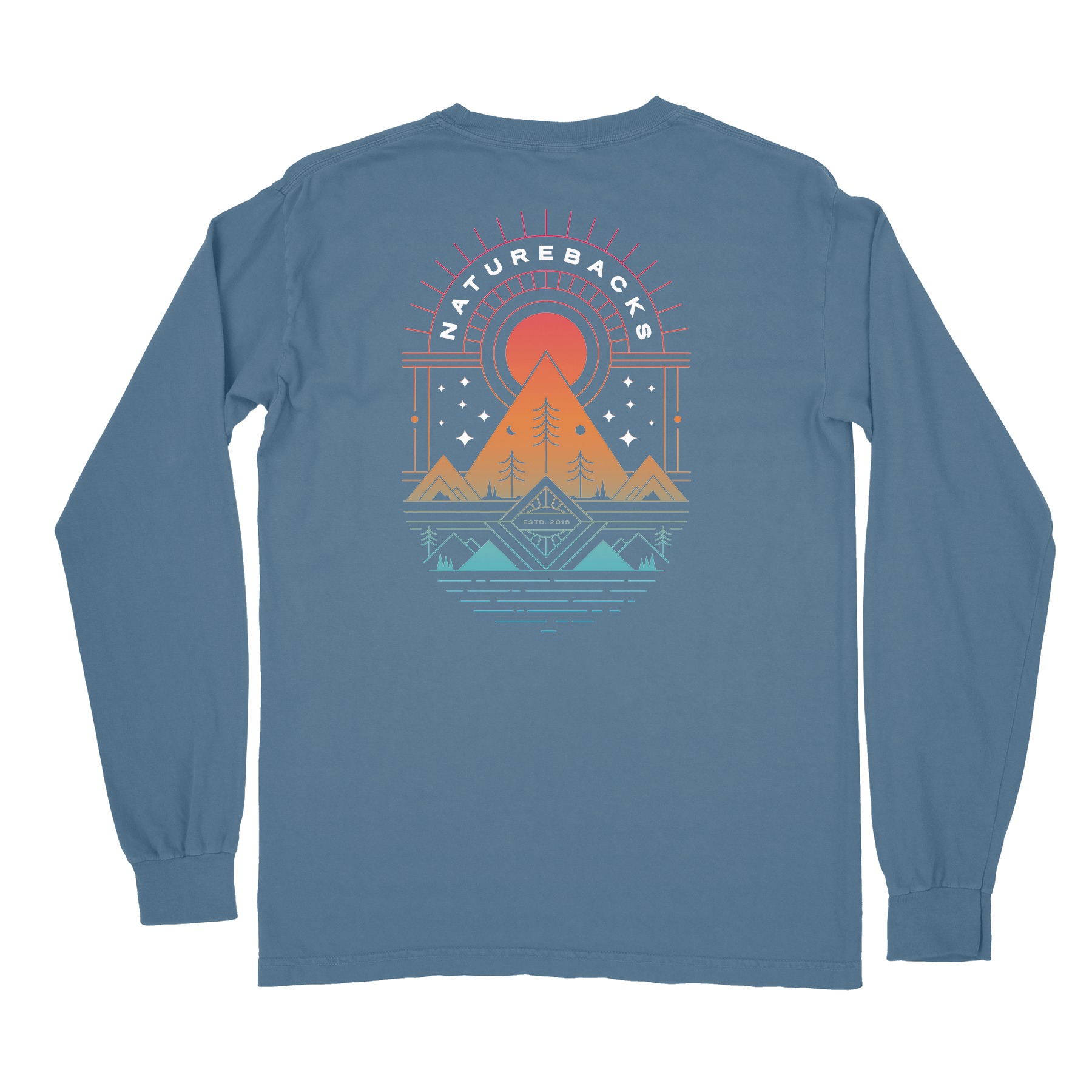 Nature Backs Comfort Colors Prism Fog Long Sleeve T-Shirt | Nature-Inspired Design on Ultra-Soft Fabric