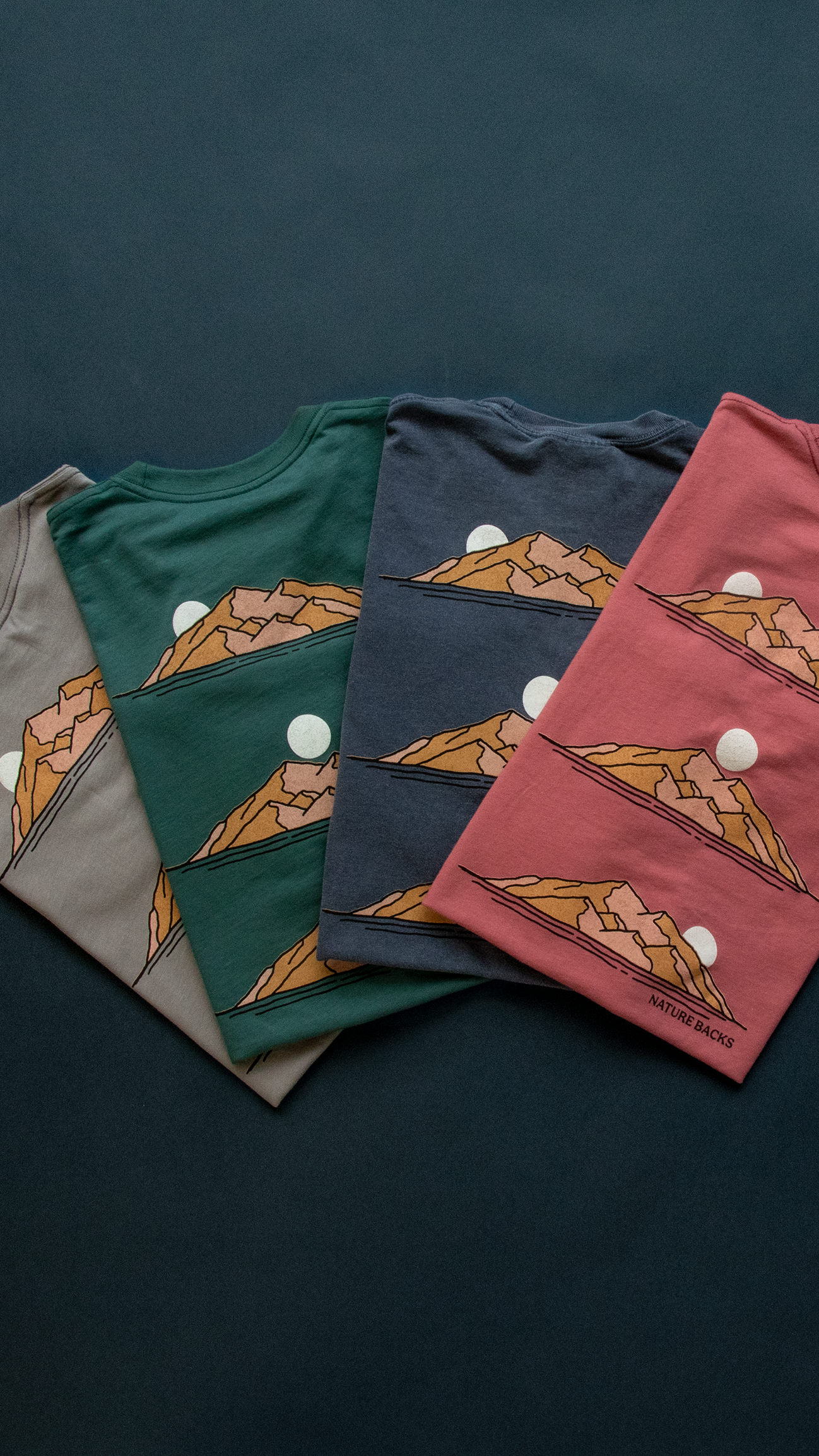 Nature Backs Comfort Colors Ascend Cumin Short Sleeve T-Shirt | Nature-Inspired Design on Ultra-Soft Fabric Flat lay
