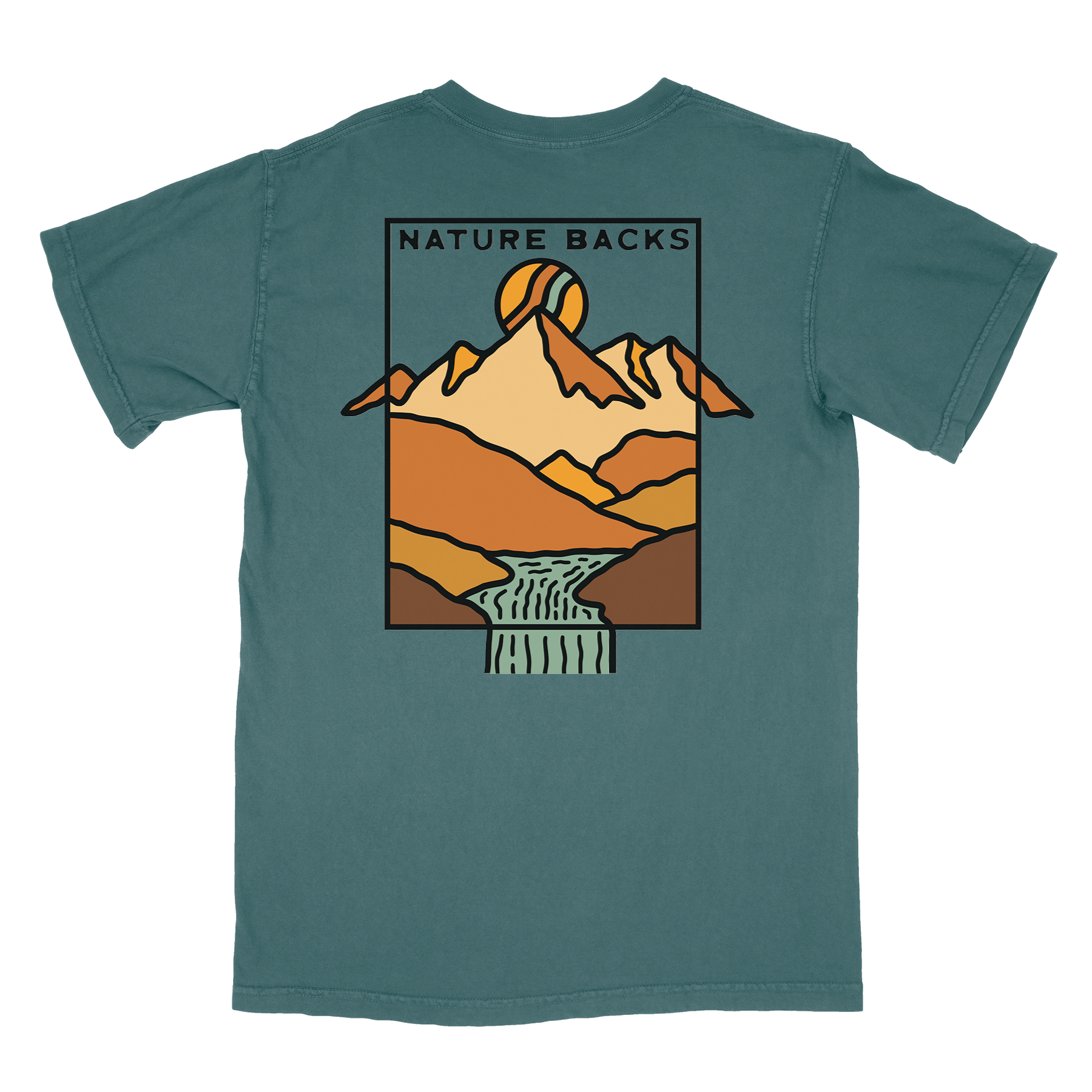 Nature Backs Comfort Colors Emerge Spruce Short Sleeve T-Shirt | Nature-Inspired Design on Ultra-Soft Fabric