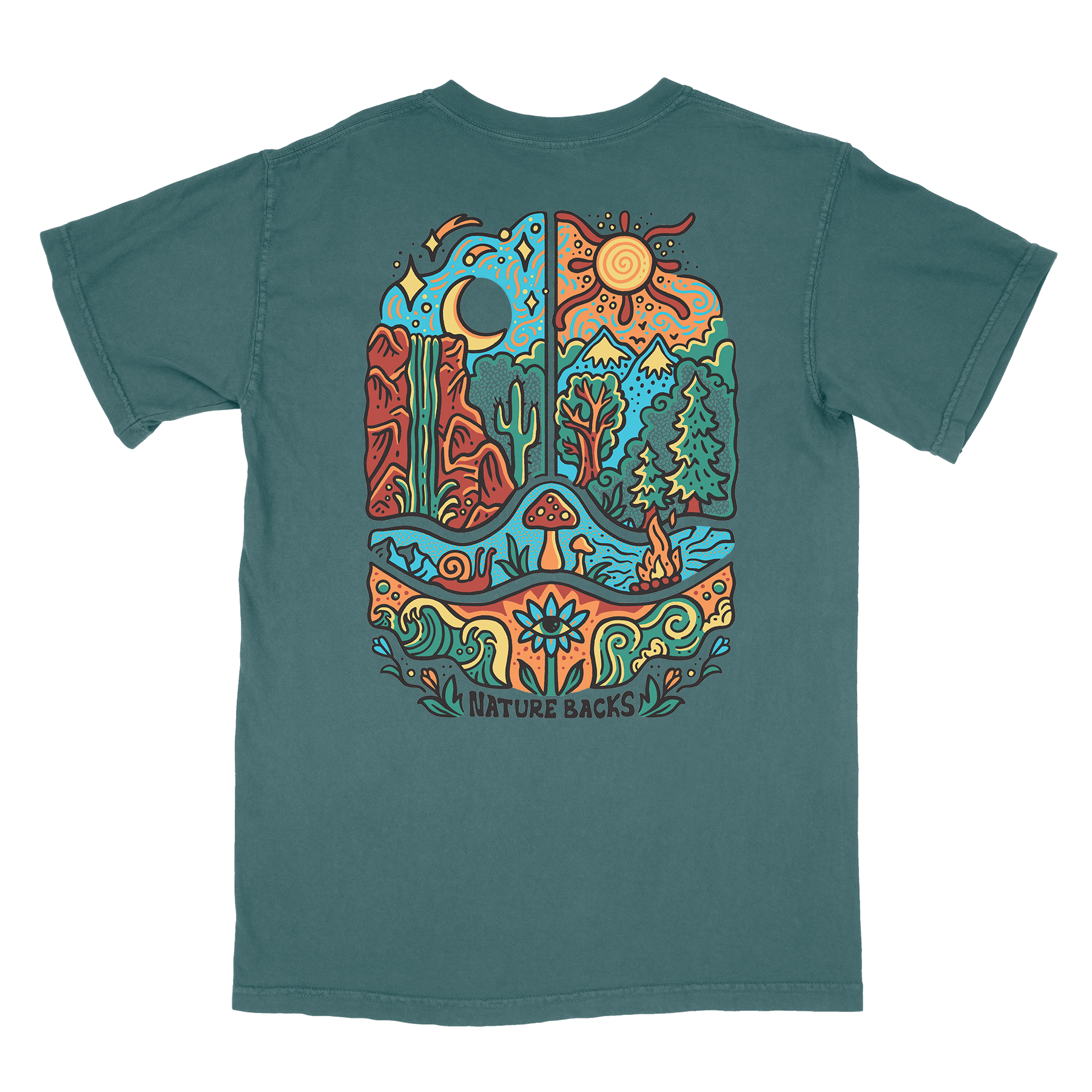 Nature Backs Comfort Colors Enchanted Spruce Short Sleeve T-Shirt | Nature-Inspired Design on Ultra-Soft Fabric