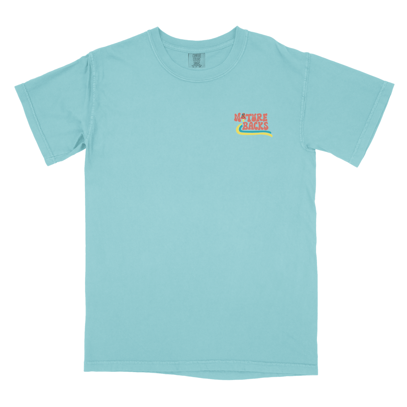 Nature Backs Comfort Colors Happy Days Chalky Mint Short Sleeve T-Shirt | Nature-Inspired Design on Ultra-Soft Fabric