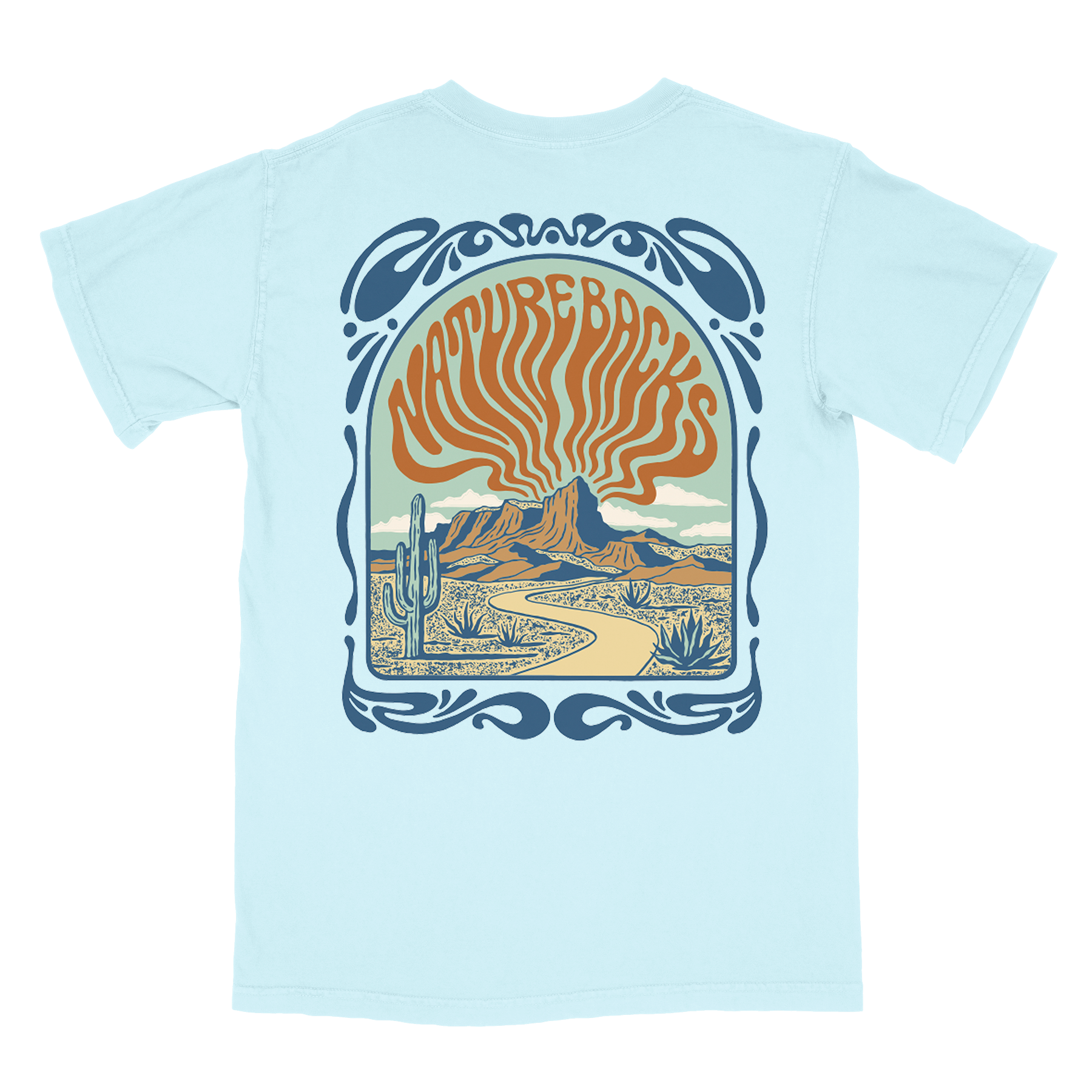 Nature Backs Comfort Colors Mesa Chambray Short Sleeve T-Shirt | Nature-Inspired Design on Ultra-Soft Fabric