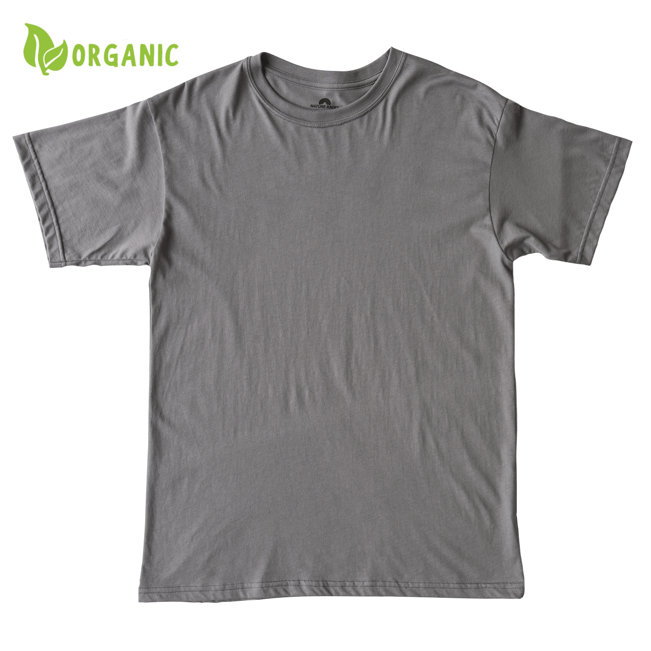 Nature Backs Short Sleeve 100% Organic Cotton T-Shirt | Minimalist Slate Short Sleeve made with Eco-Friendly Fibers Sustainably made in the USA 