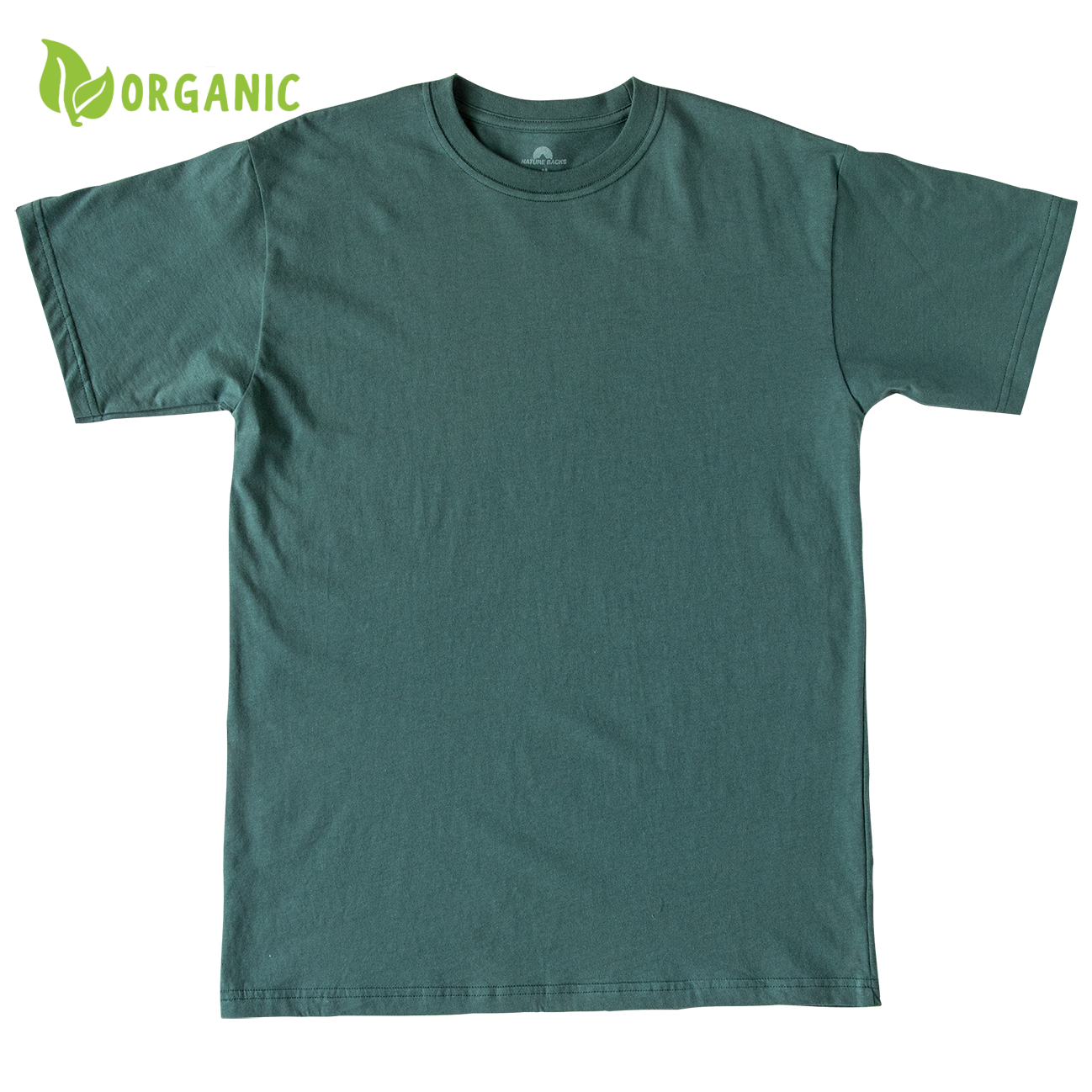 Nature Backs Short Sleeve 100% Organic Cotton T-Shirt | Minimalist Spruce Short Sleeve made with Eco-Friendly Fibers Sustainably made in the USA 