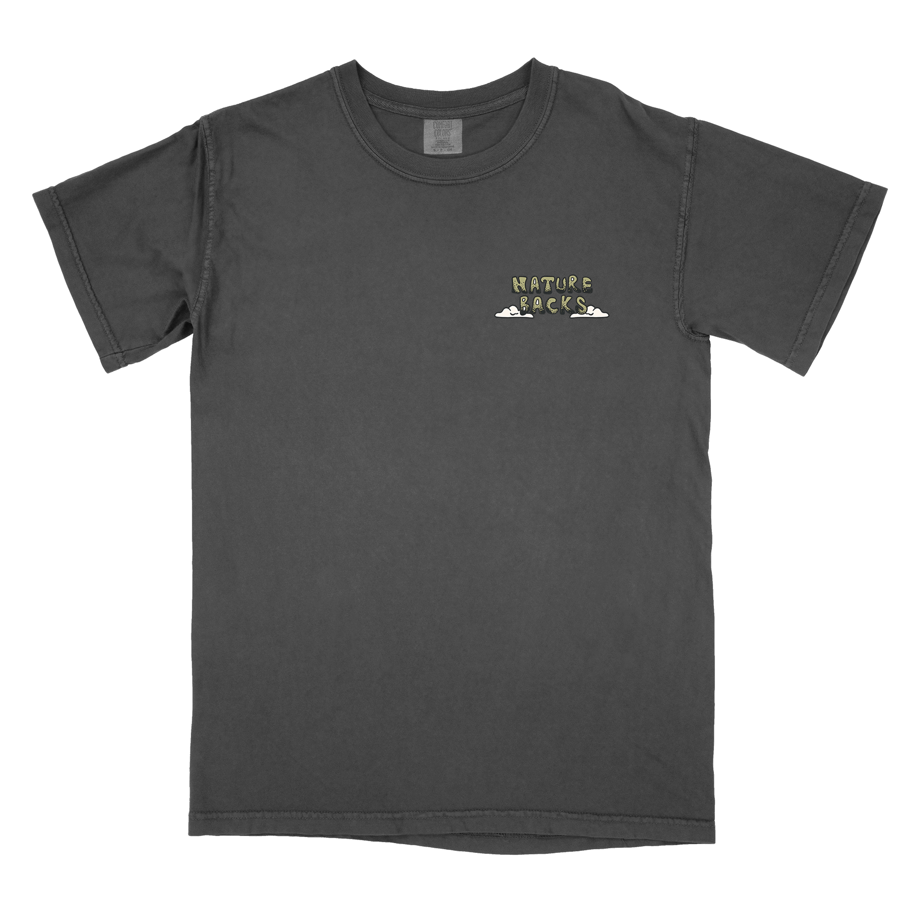 Nature Backs Comfort Colors Quest Charcoal Short Sleeve T-Shirt | Nature-Inspired Design on Ultra-Soft Fabric