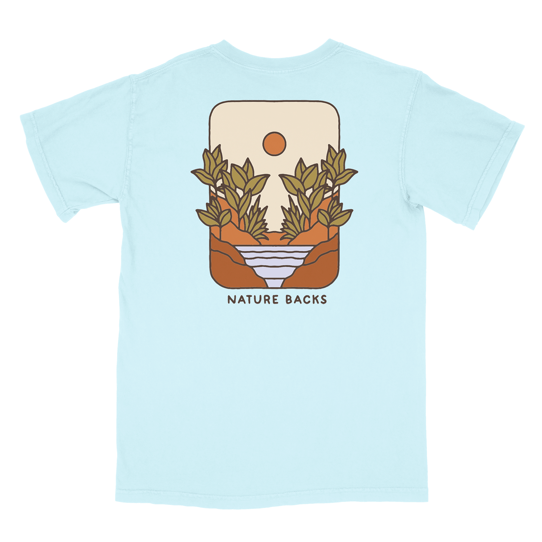 Nature Backs Comfort Colors Revive Chambray Short Sleeve T-Shirt | Nature-Inspired Design on Ultra-Soft Fabric
