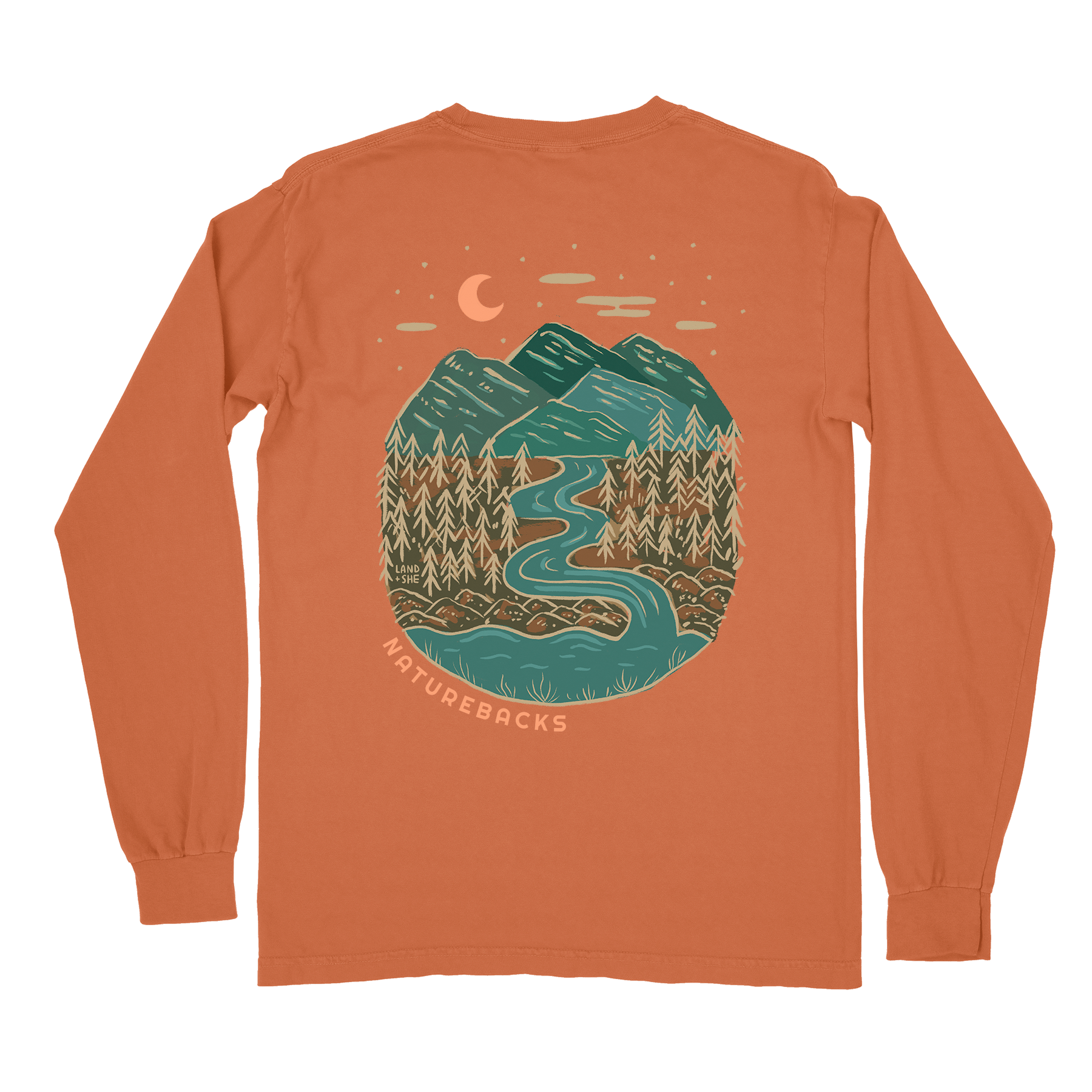 Nature Backs Comfort Colors Evergreen Harvest Long Sleeve T-Shirt | Nature-Inspired Design on Ultra-Soft Fabric