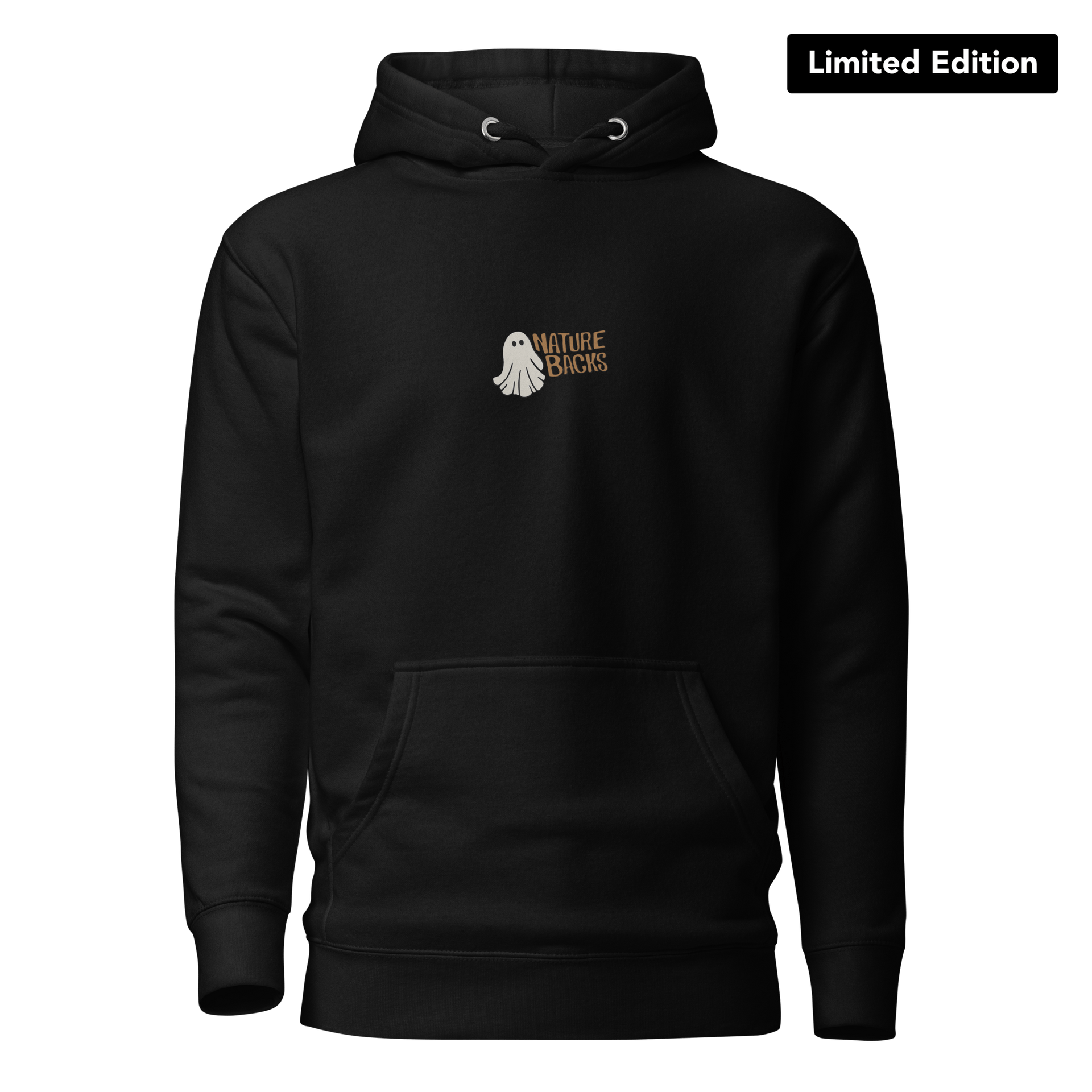 Ghost Front Print Hoodie – Nature Backs