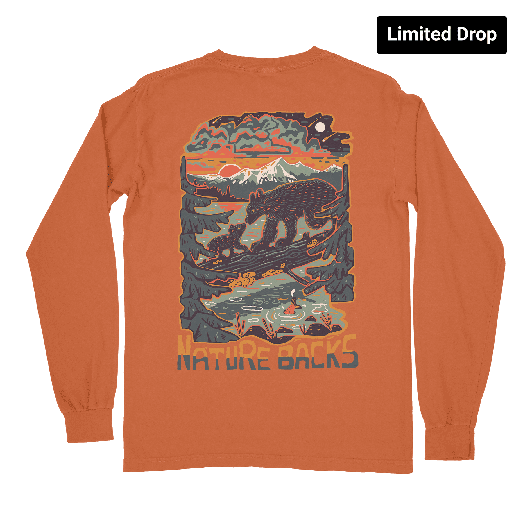 Nature Backs Comfort Colors Wild Harvest Long Sleeve T-Shirt | Nature-Inspired Design on Ultra-Soft Fabric