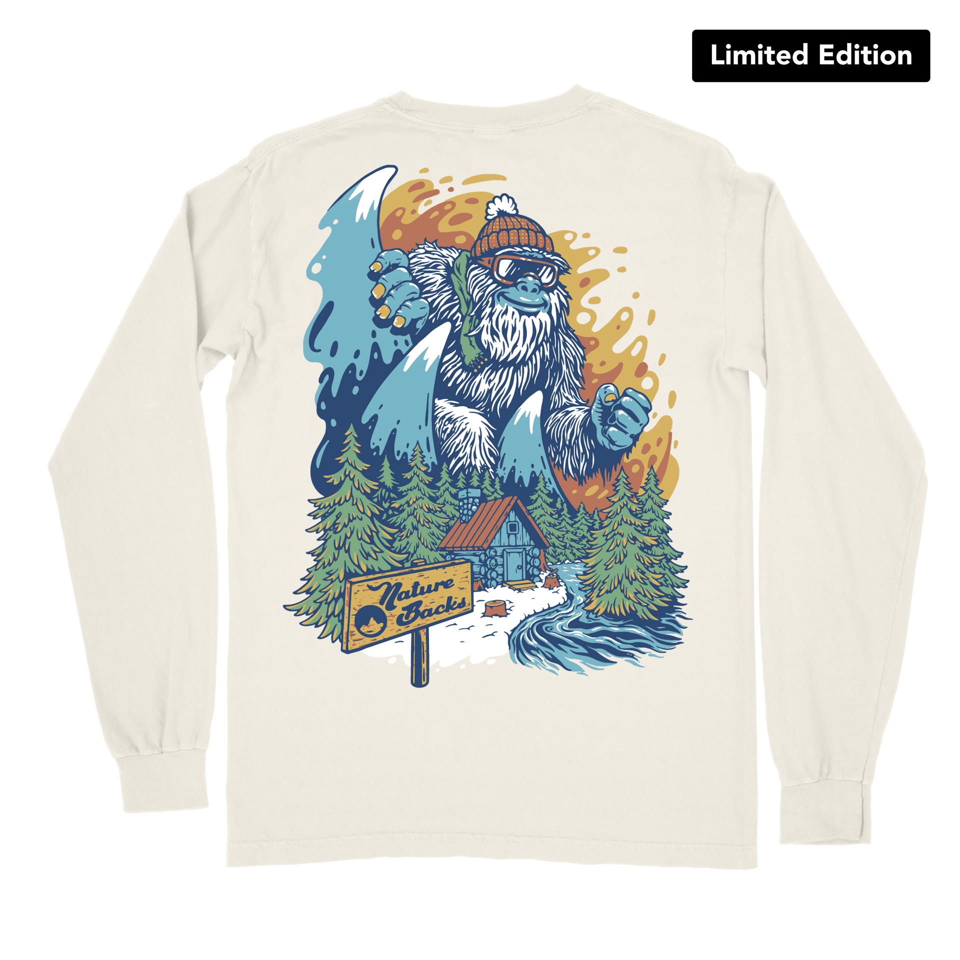 Eddie the Yeti Long Sleeve (Natural) – Nature Backs