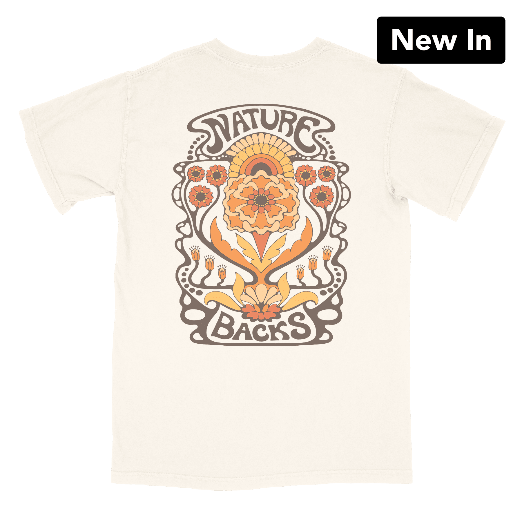 Nature Backs Comfort Colors Blossom Natural Short Sleeve T-Shirt | Nature-Inspired Design on Ultra-Soft Fabric