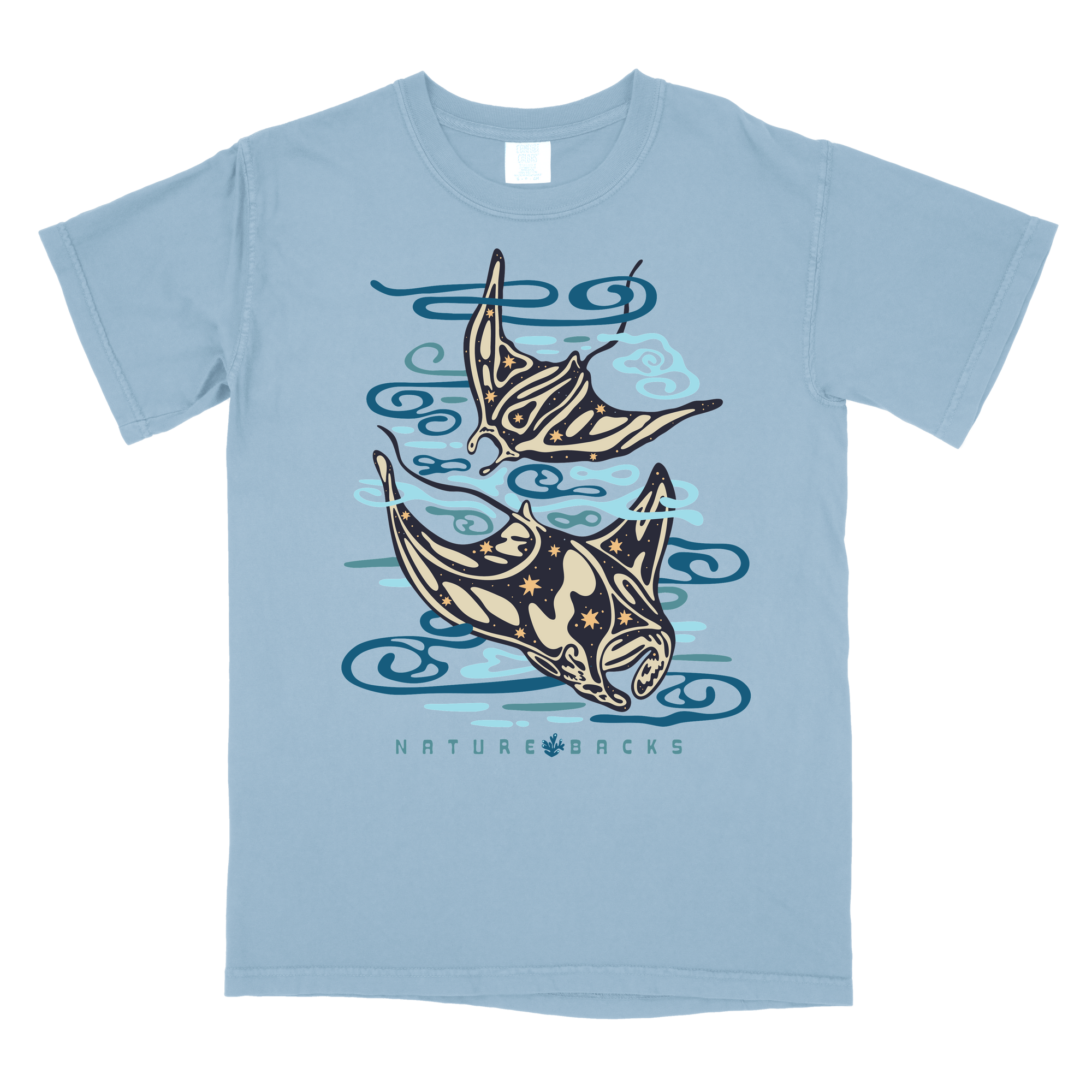 Manta Ray Front Print