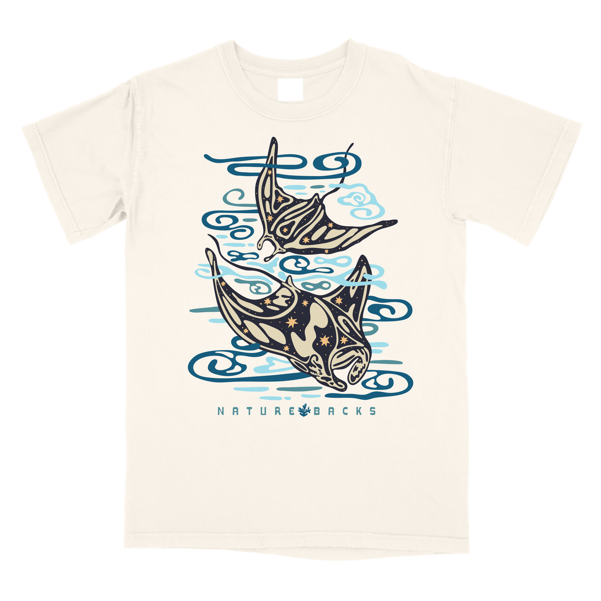 Manta Ray Front Print