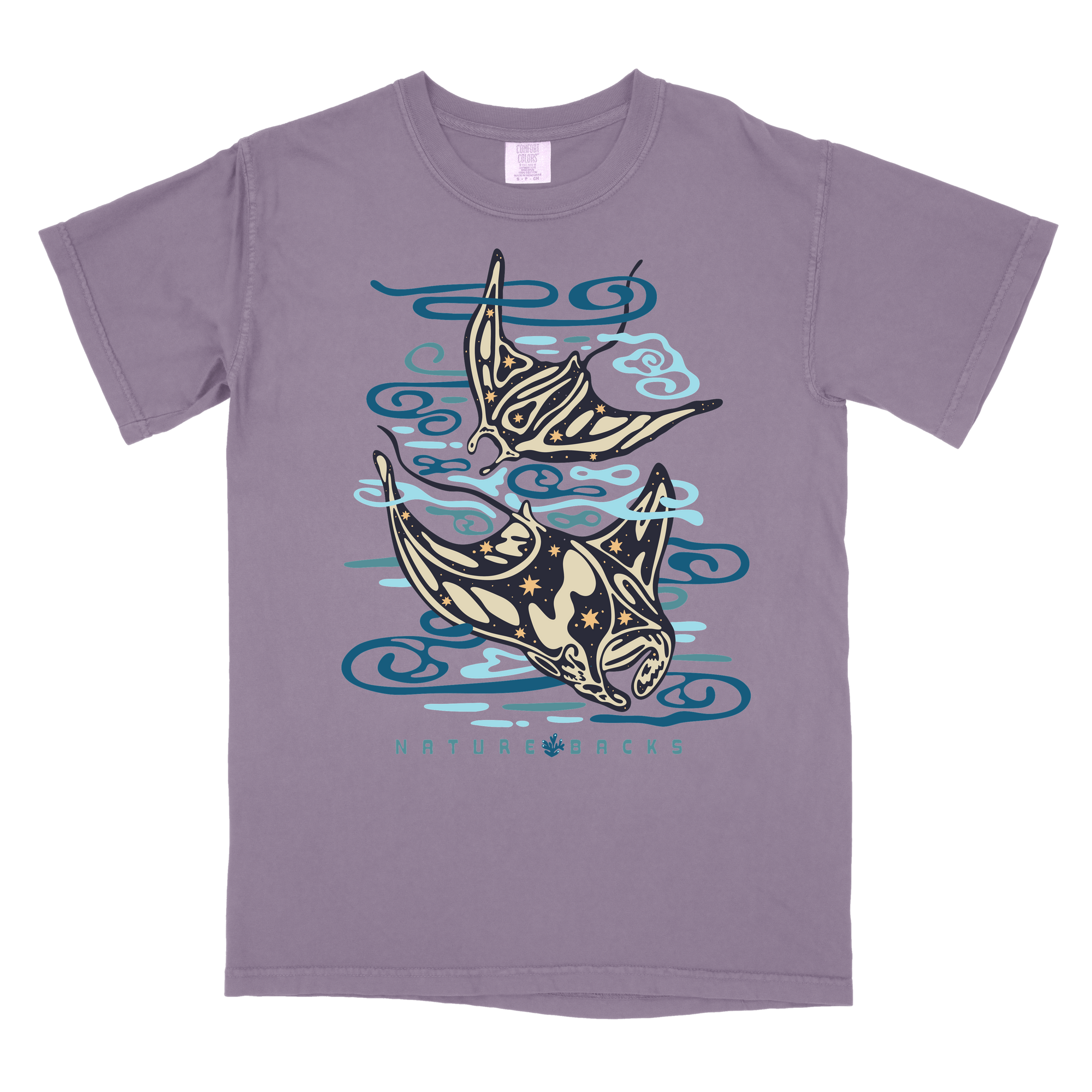Manta Ray Front Print