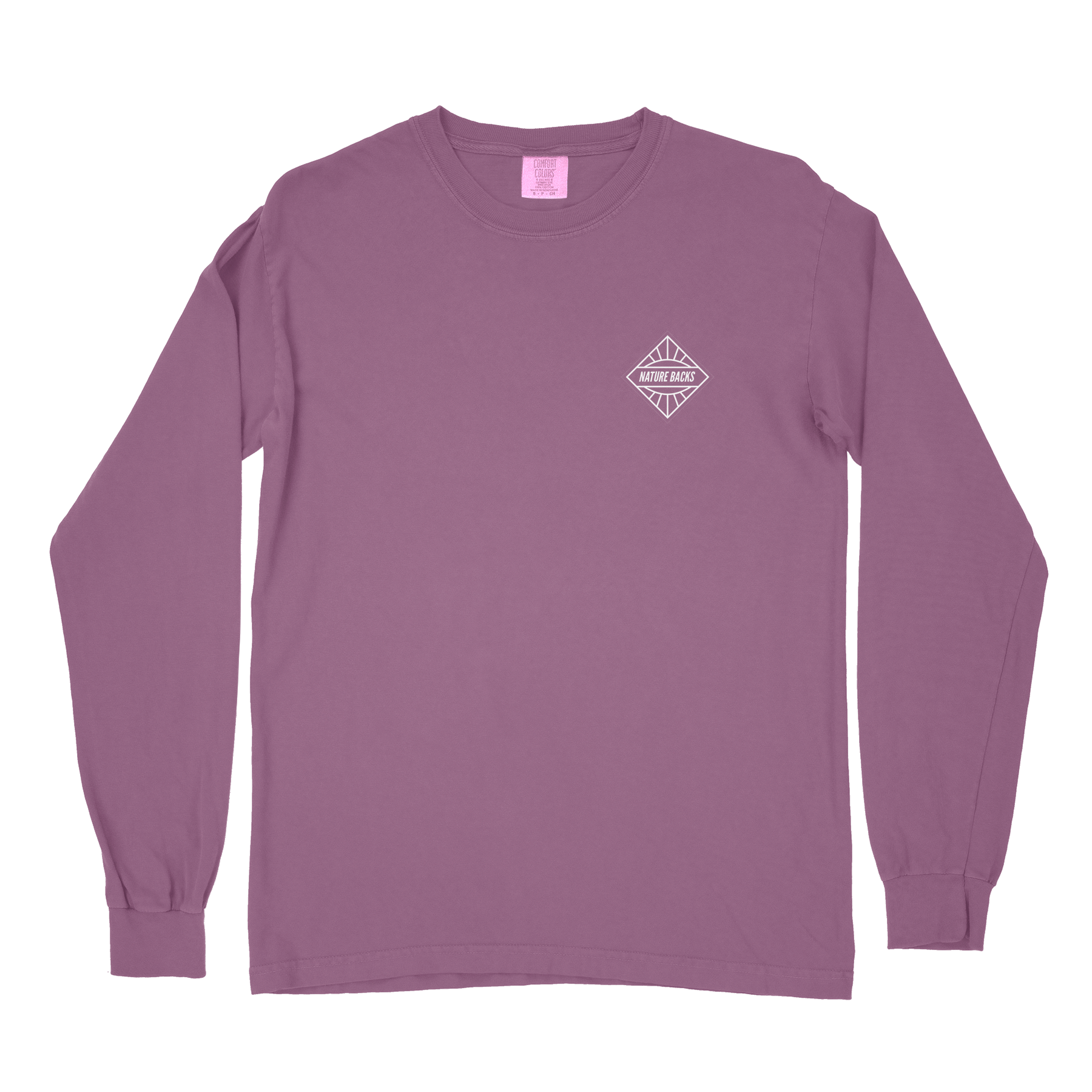 Nature Backs Comfort Colors Prism Cosmos Long Sleeve T-Shirt | Nature-Inspired Design on Ultra-Soft Fabric
