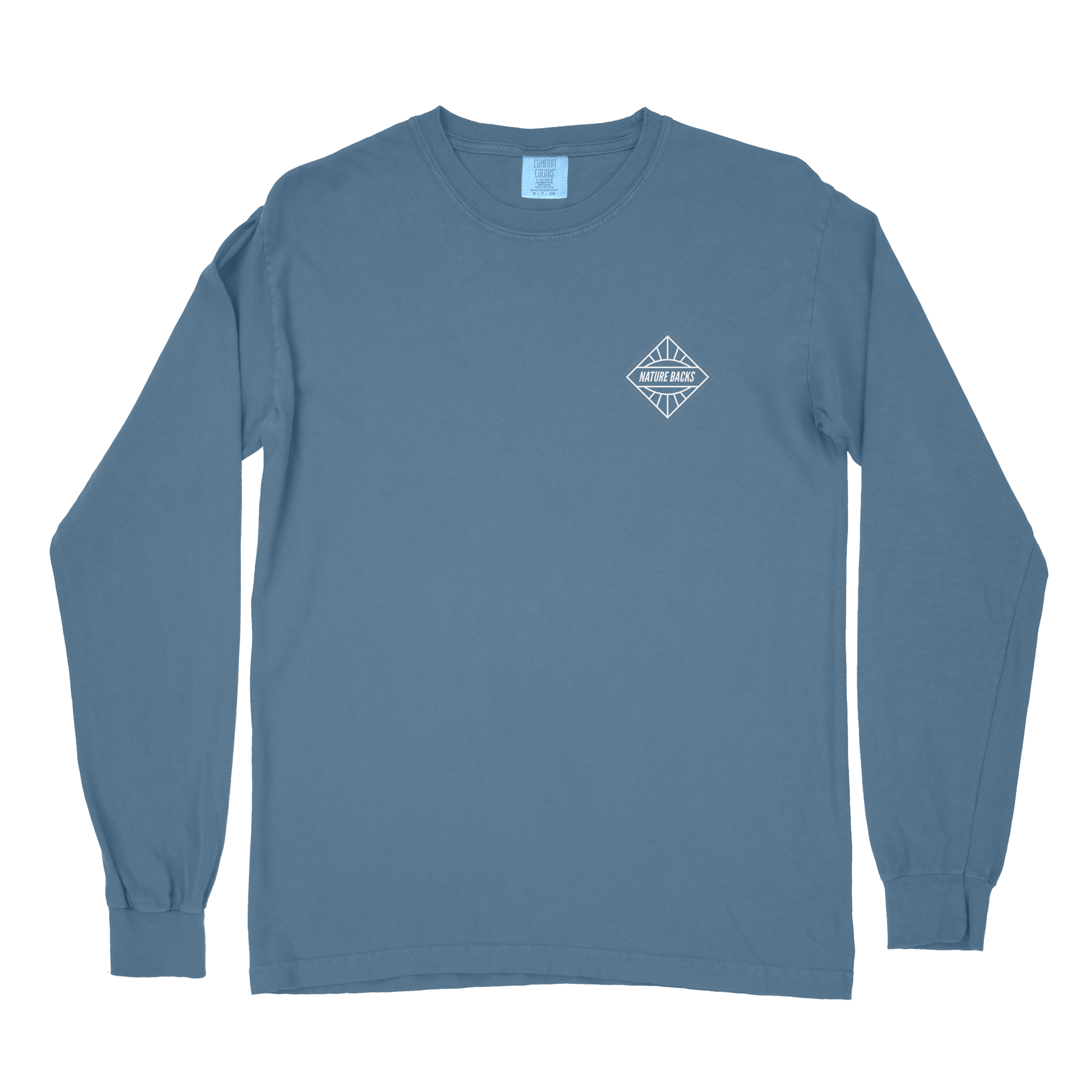 Nature Backs Comfort Colors Prism Fog Long Sleeve T-Shirt | Nature-Inspired Design on Ultra-Soft Fabric