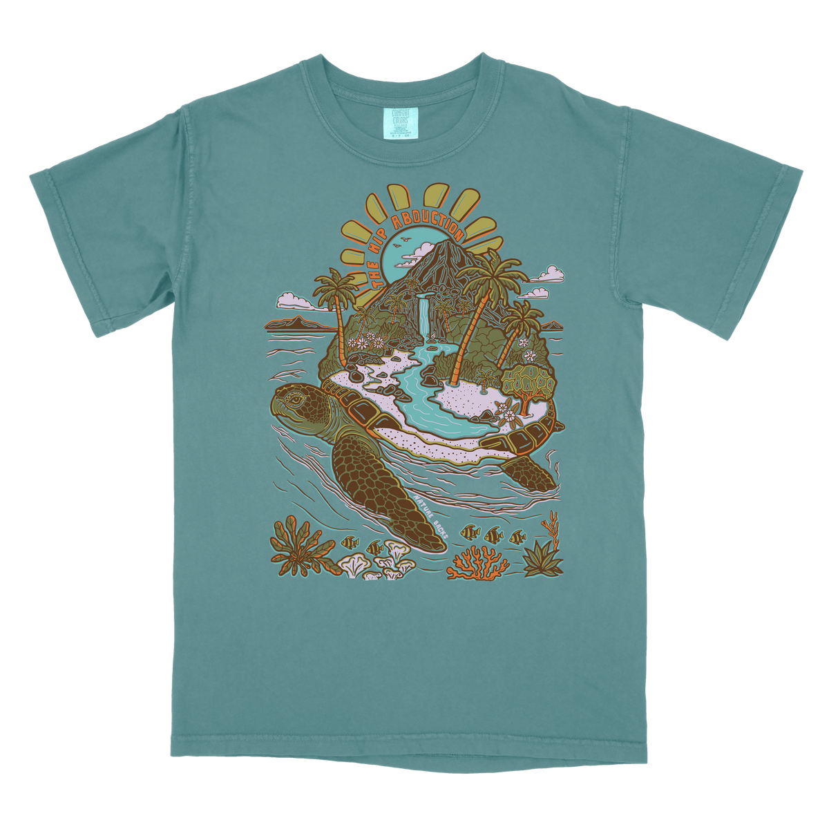 Sea Turtle Island Front Print