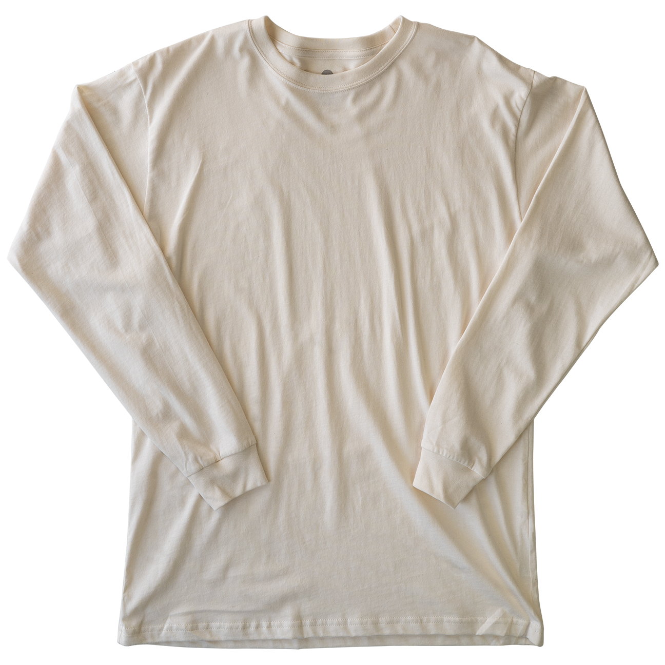 Nature Backs Long Sleeve 100% Organic Cotton T-Shirt | Minimalist Natural Long Sleeve made with Eco-Friendly Fibers Sustainably made in the USA 