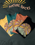 Nature Backs Limited Edition Short Sleeve 100% Organic Cotton T-Shirt | Limited Awaken Black Short Sleeve made with Eco-Friendly Fibers Sustainably made in the USA  Flat Lay
