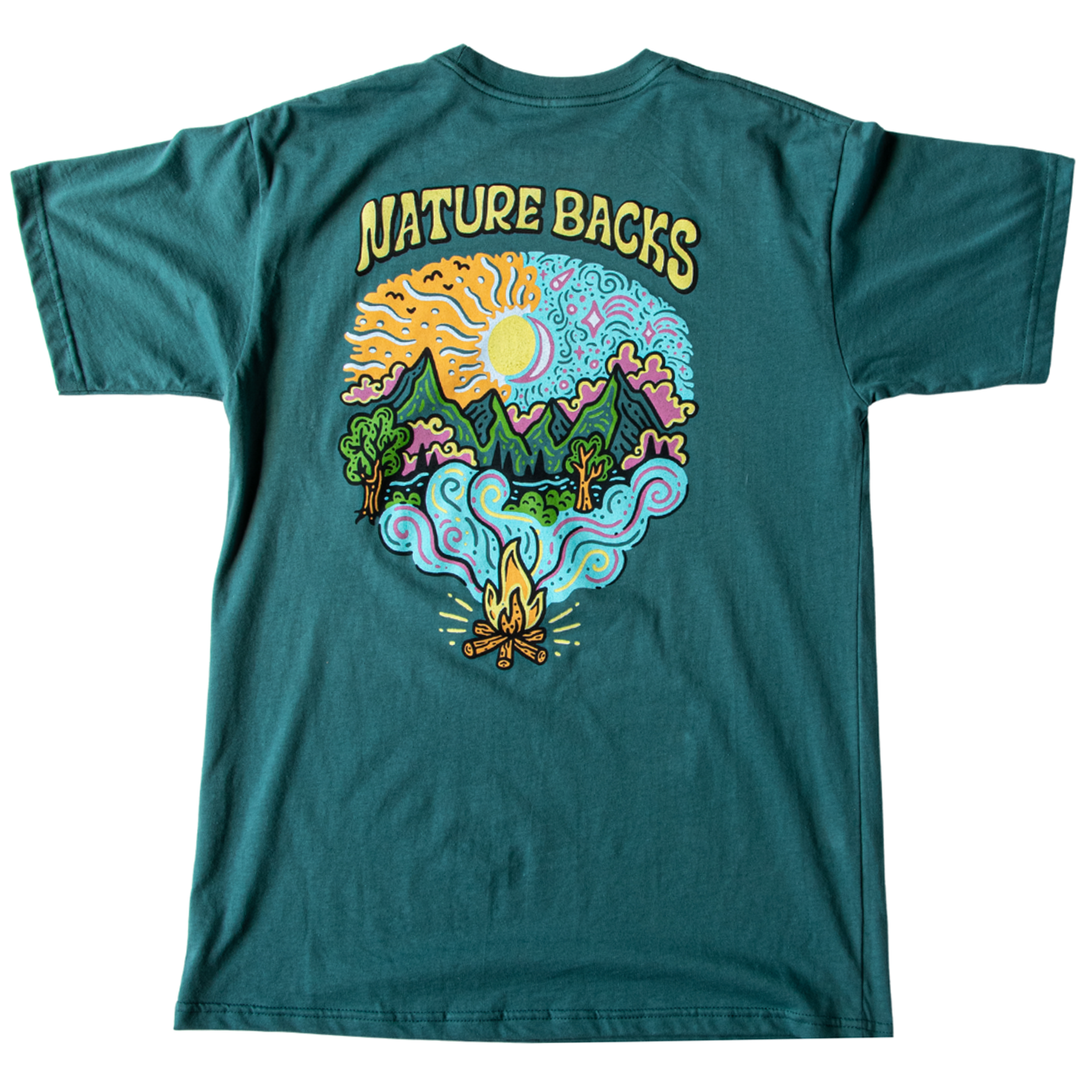 Nature Backs Limited Edition Short Sleeve 100% Organic Cotton T-Shirt | Limited Ember Spruce Short Sleeve made with Eco-Friendly Fibers Sustainably made in the USA 