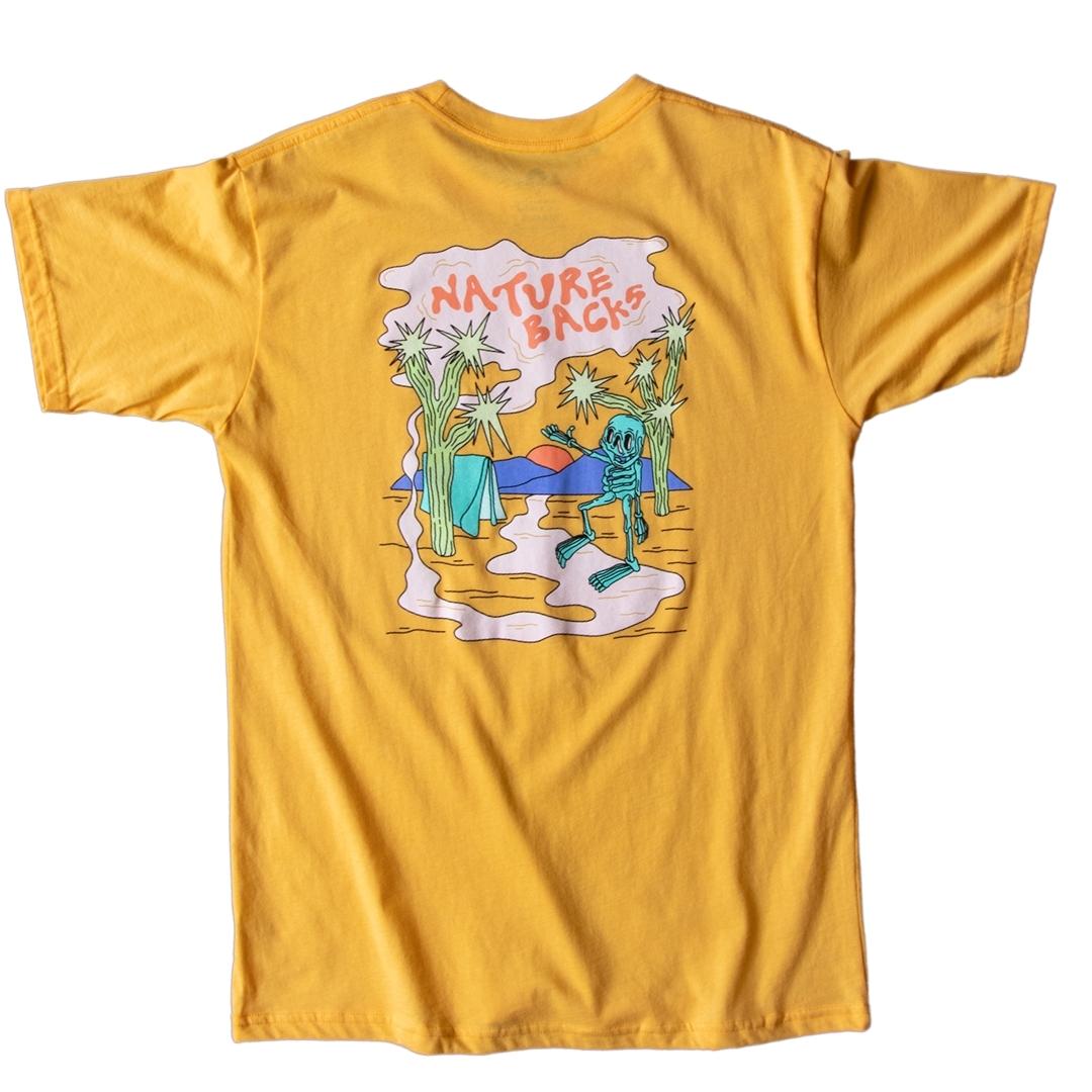Nature Backs Limited Edition Short Sleeve 100% Organic Cotton T-Shirt | Limited Sundazed Citrus Short Sleeve made with Eco-Friendly Fibers Sustainably made in the USA 