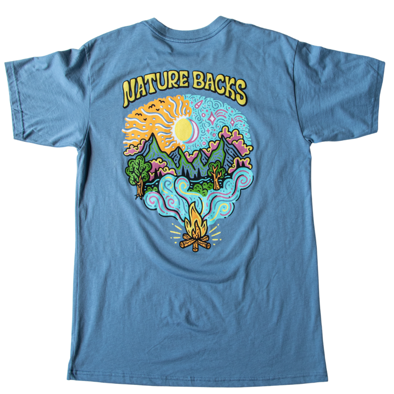 Nature Backs Limited Edition Short Sleeve 100% Organic Cotton T-Shirt | Limited Ember Fog Short Sleeve made with Eco-Friendly Fibers Sustainably made in the USA 