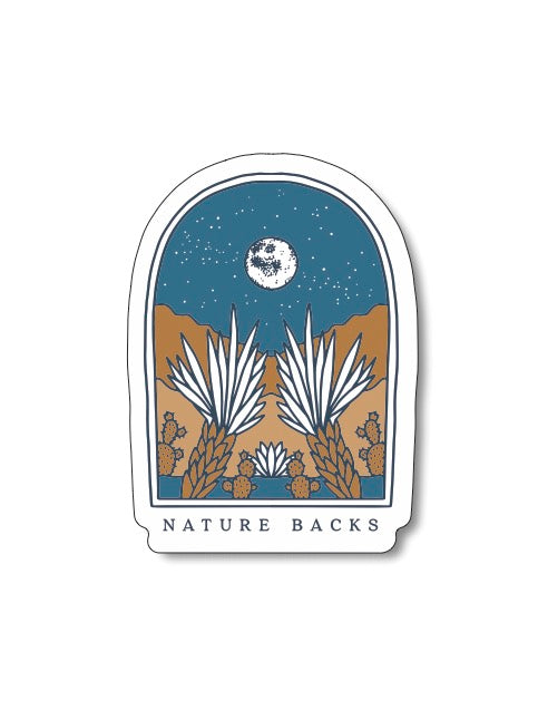 Nature Backs Adventure Stickers | Ethereal Design Desert Themed Sticker with Weather Resistant properties to Limit Fading 