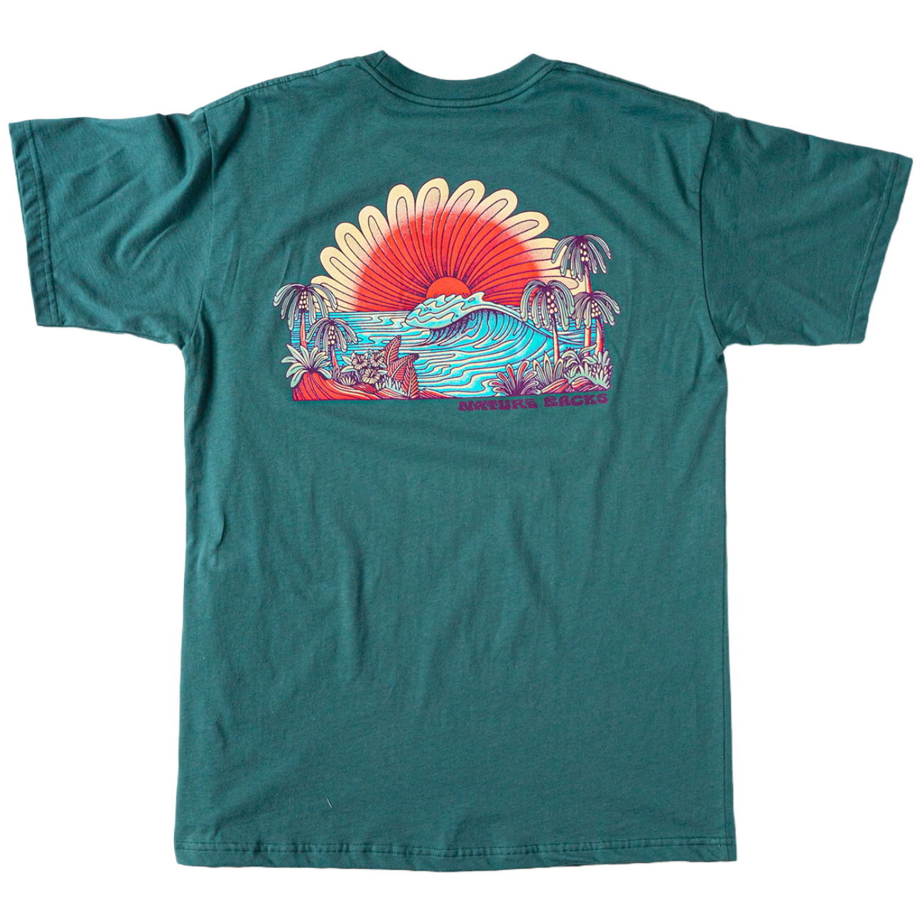 Nature Backs Limited Edition Short Sleeve 100% Organic Cotton T-Shirt | Limited Swell Spruce Short Sleeve made with Eco-Friendly Fibers Sustainably made in the USA 